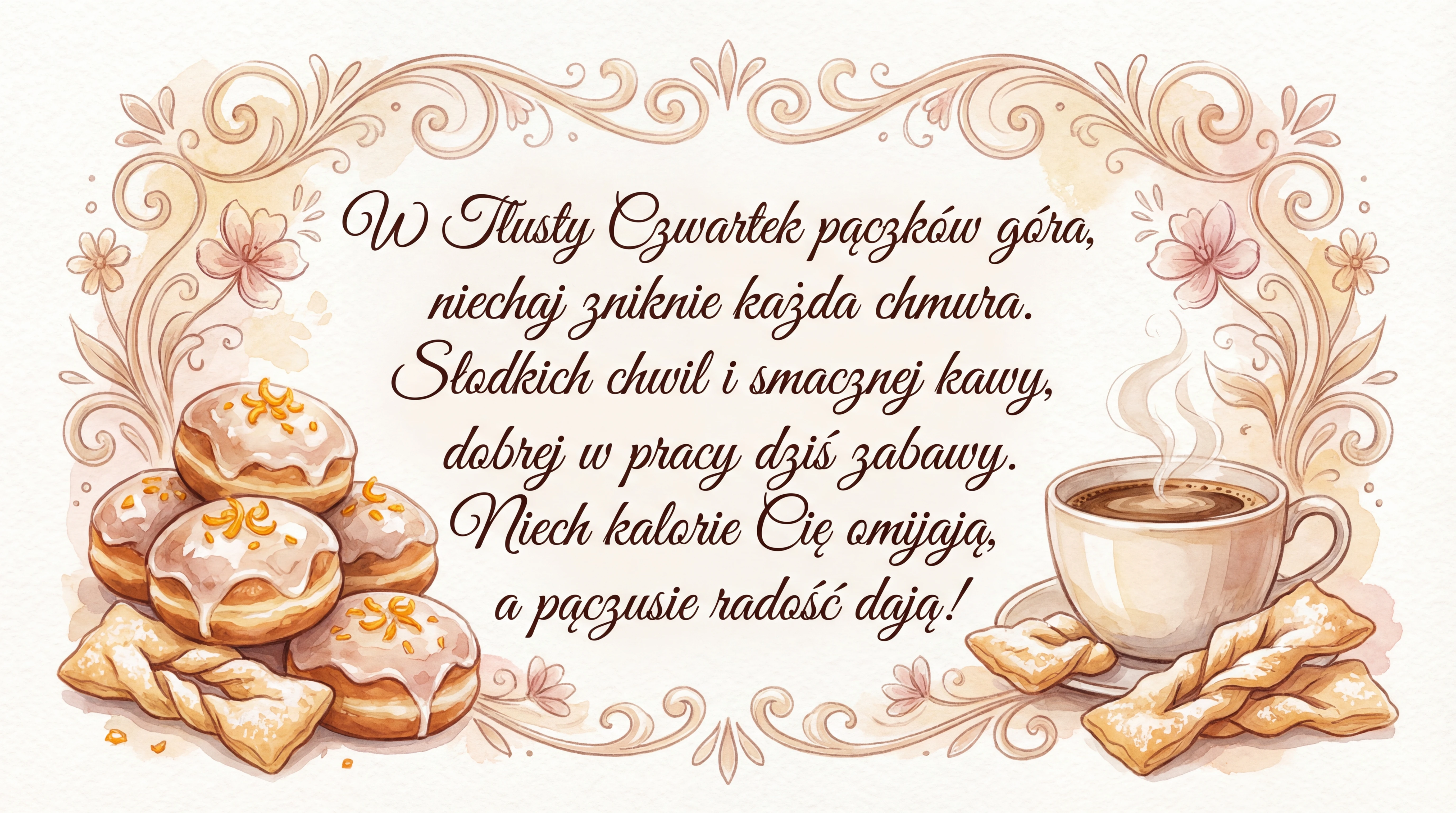 życzenia na Tłusty Czwartek dla kolegi