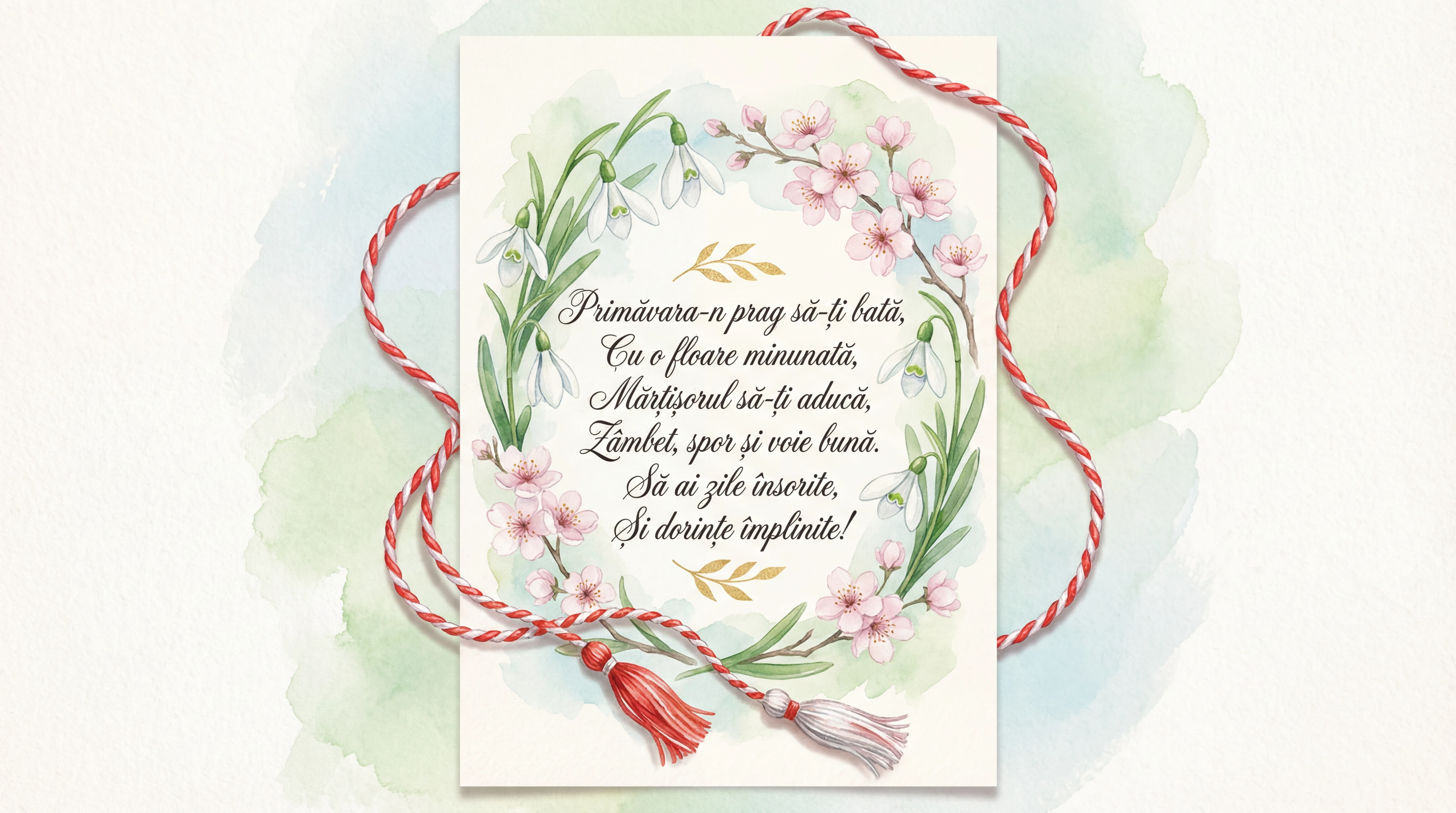 Felicitare de Mărțișor pentru o colegă de muncă