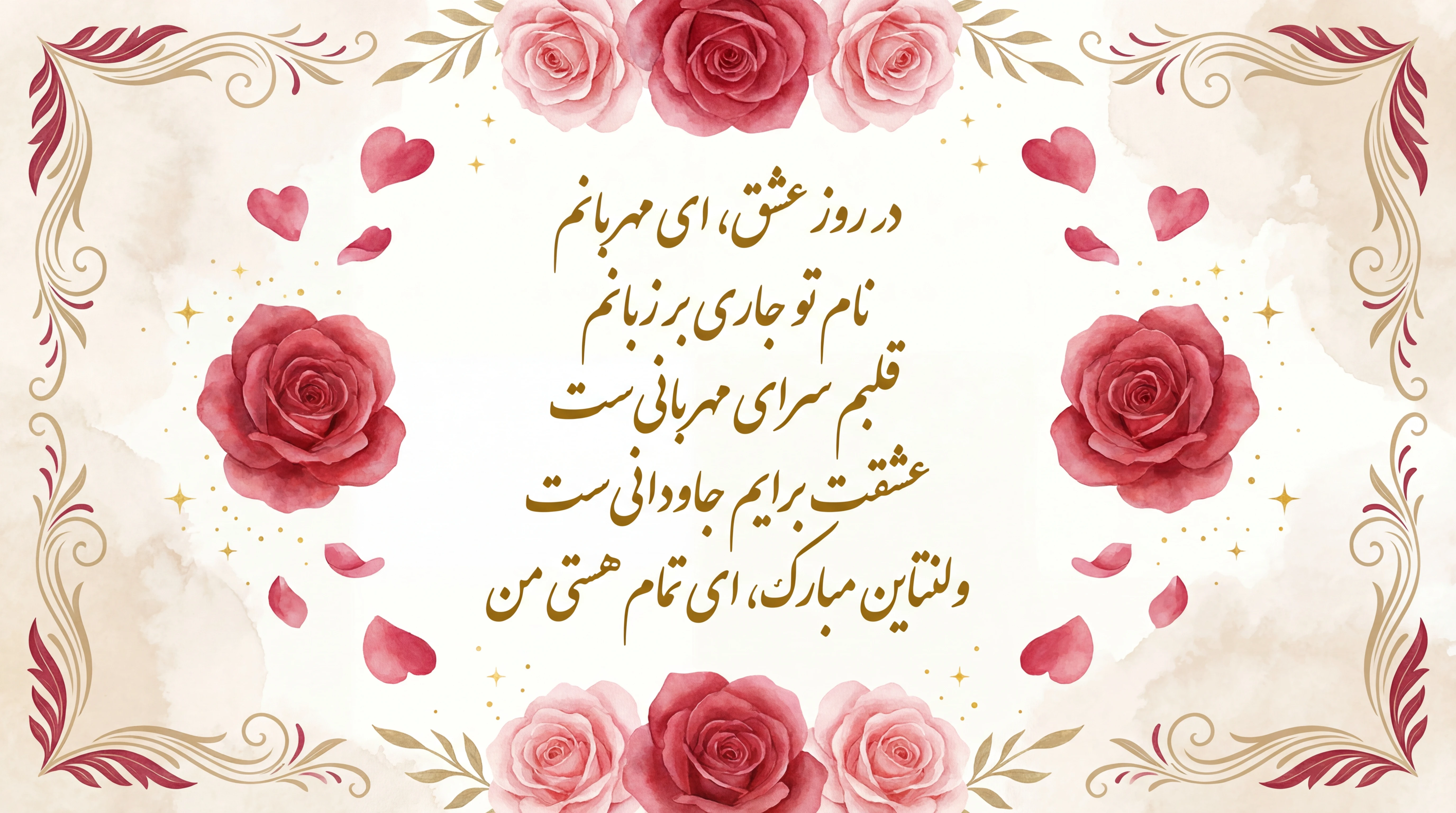 کارت تبریک ولنتاین برای عشقم