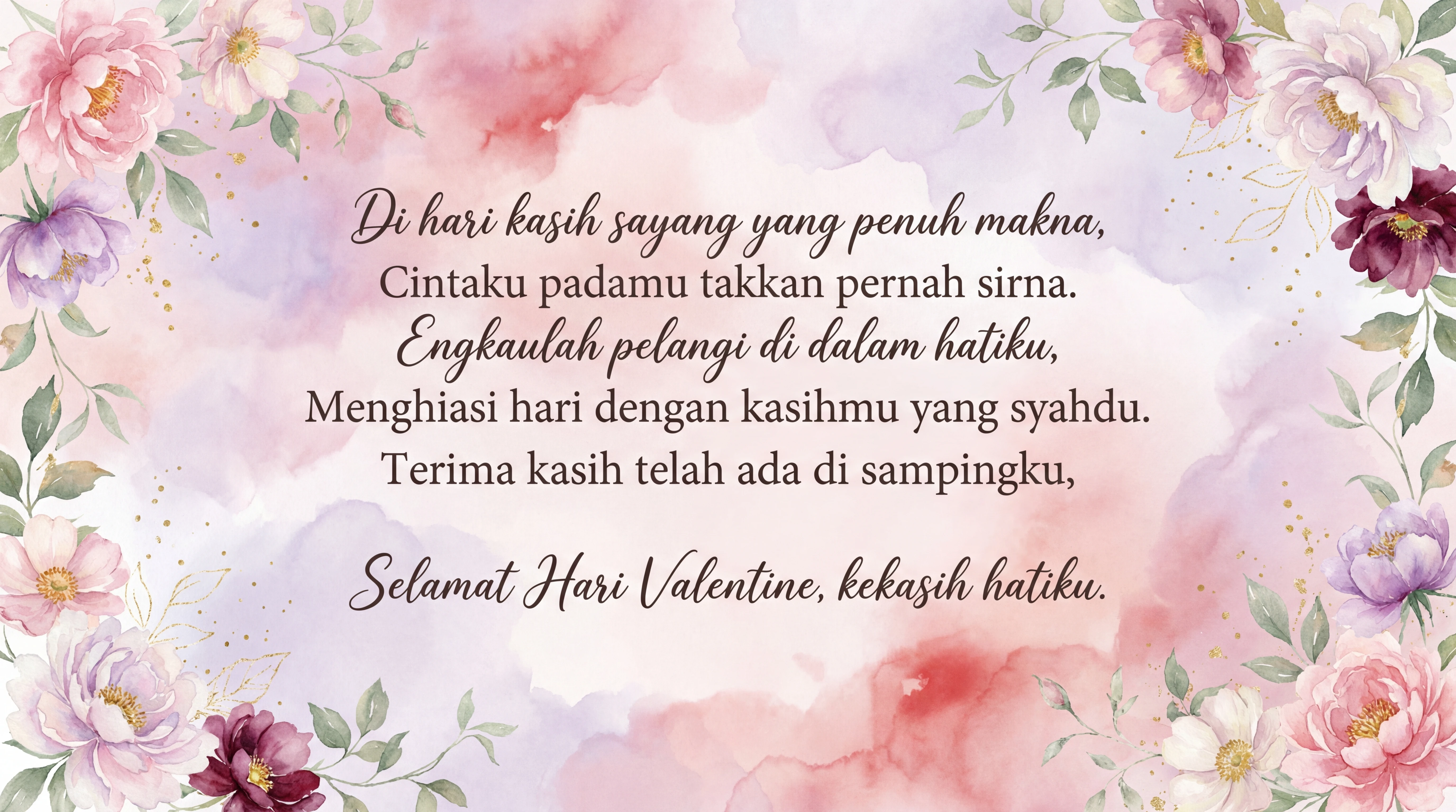Ucapan Hari Valentine romantis untuk kekasihku tersayang