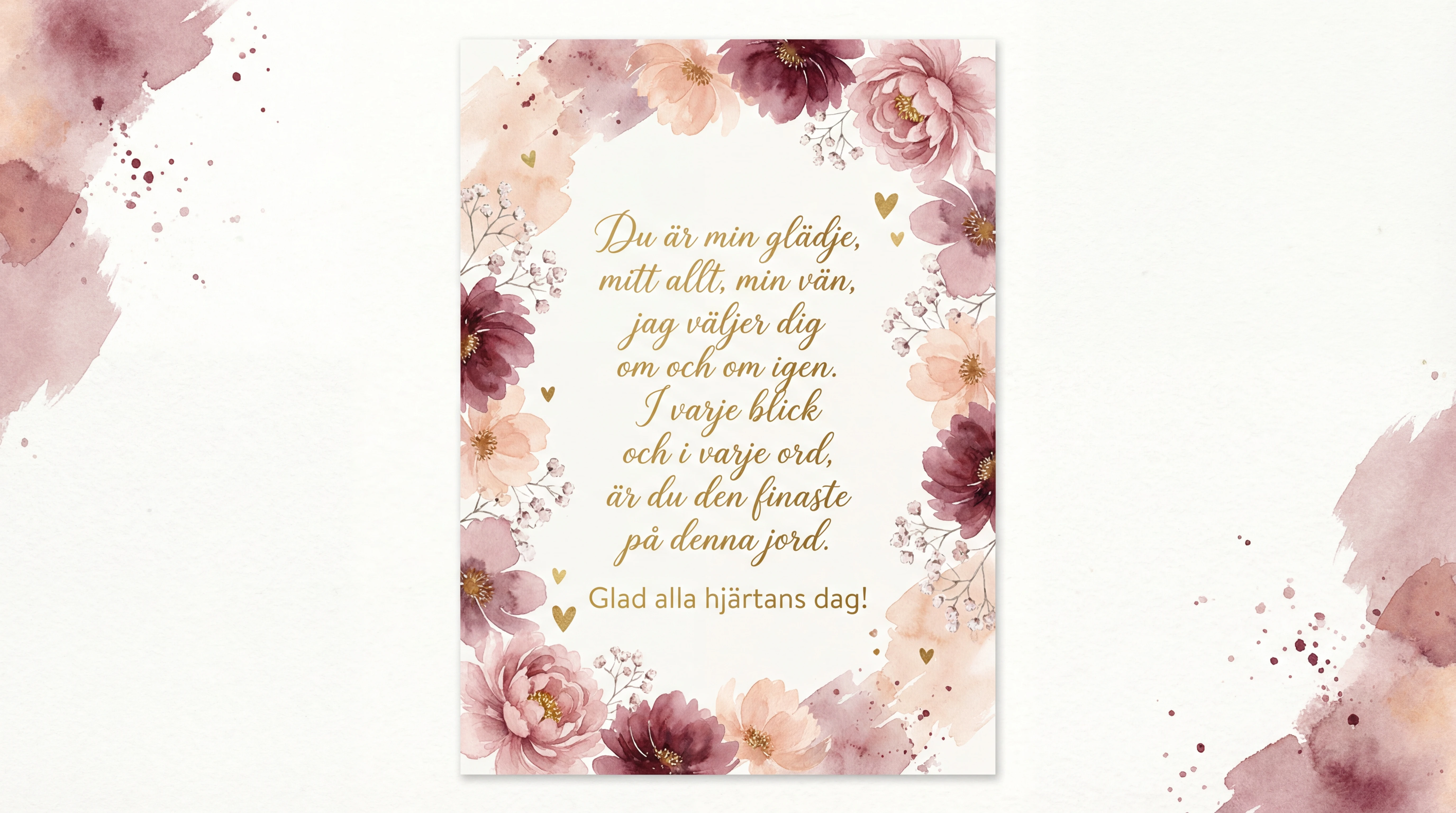 Alla hjärtans dag-hälsning till min älskling