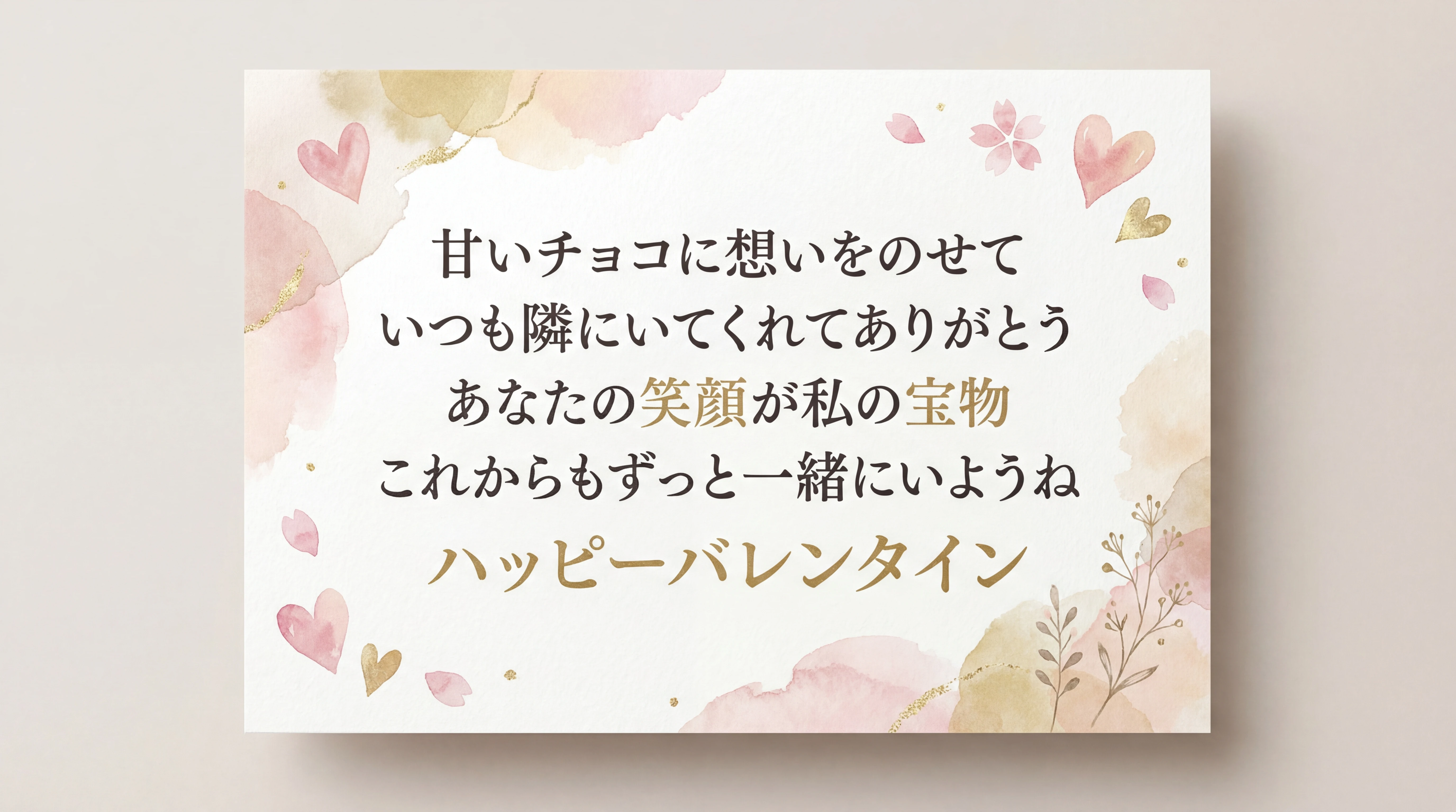 彼氏に贈るバレンタインカードのメッセージ文例