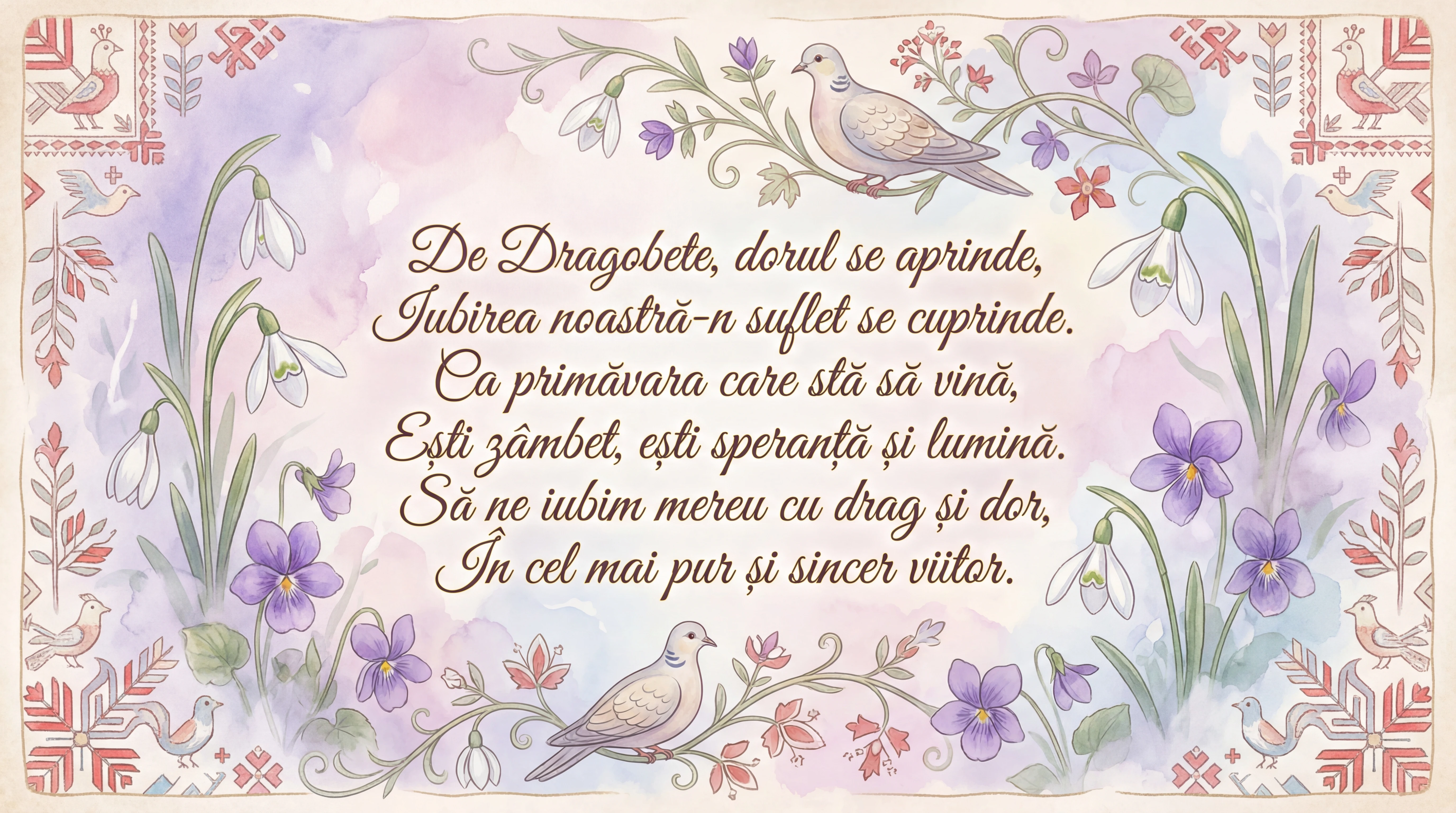 Mesaj de Dragobete pentru persoana iubită