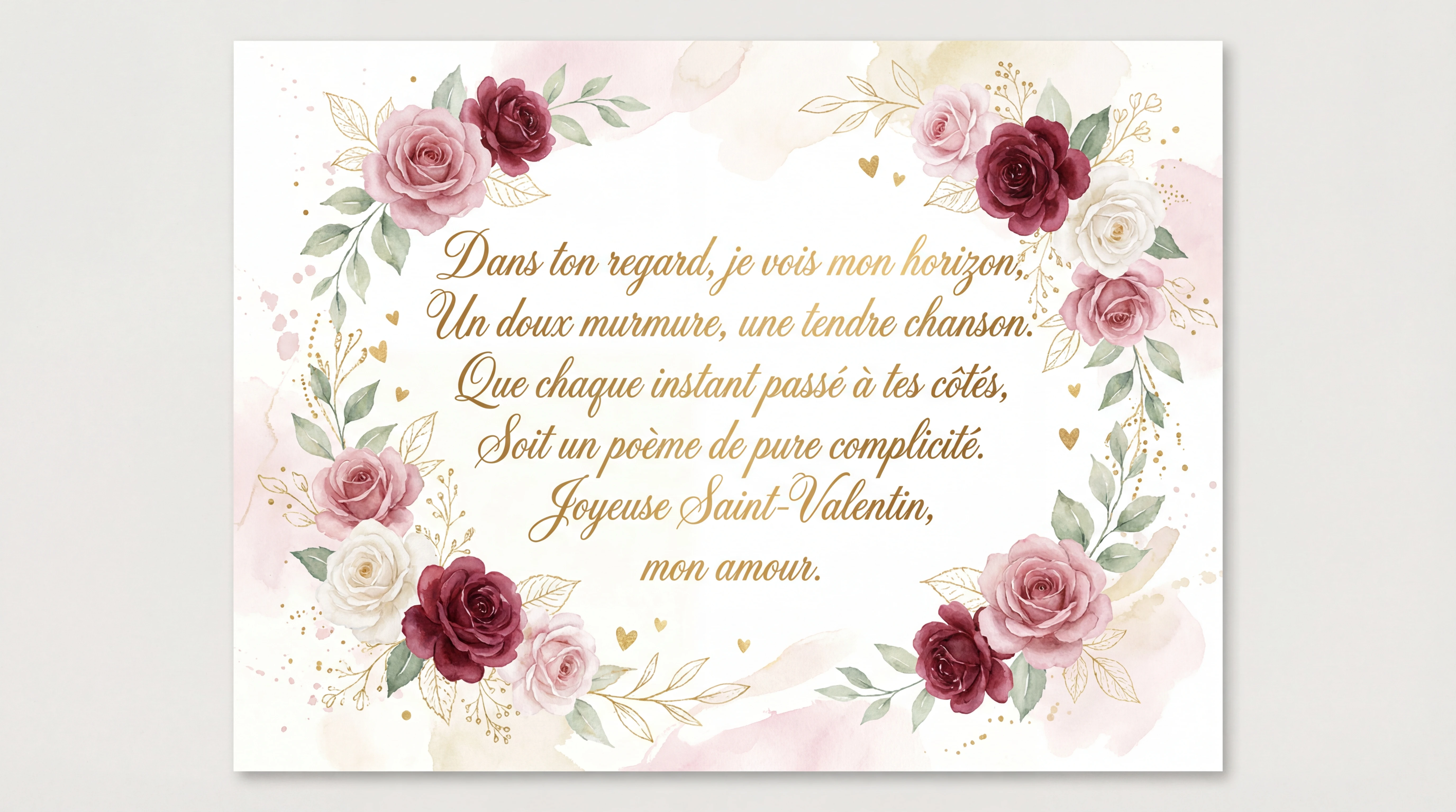 Carte de Saint-Valentin pour un être cher