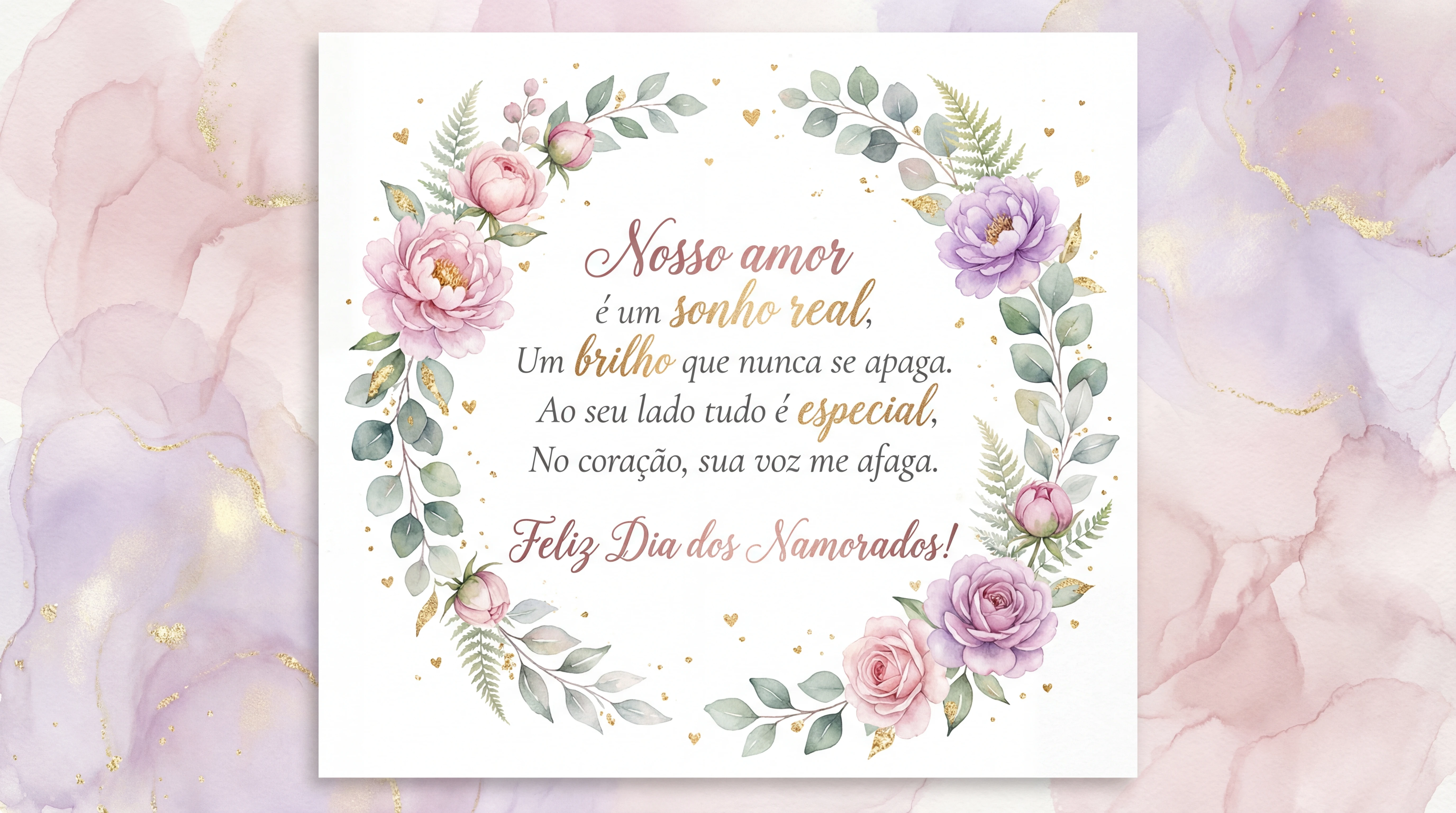 Cartão de Dia dos Namorados para meu amor