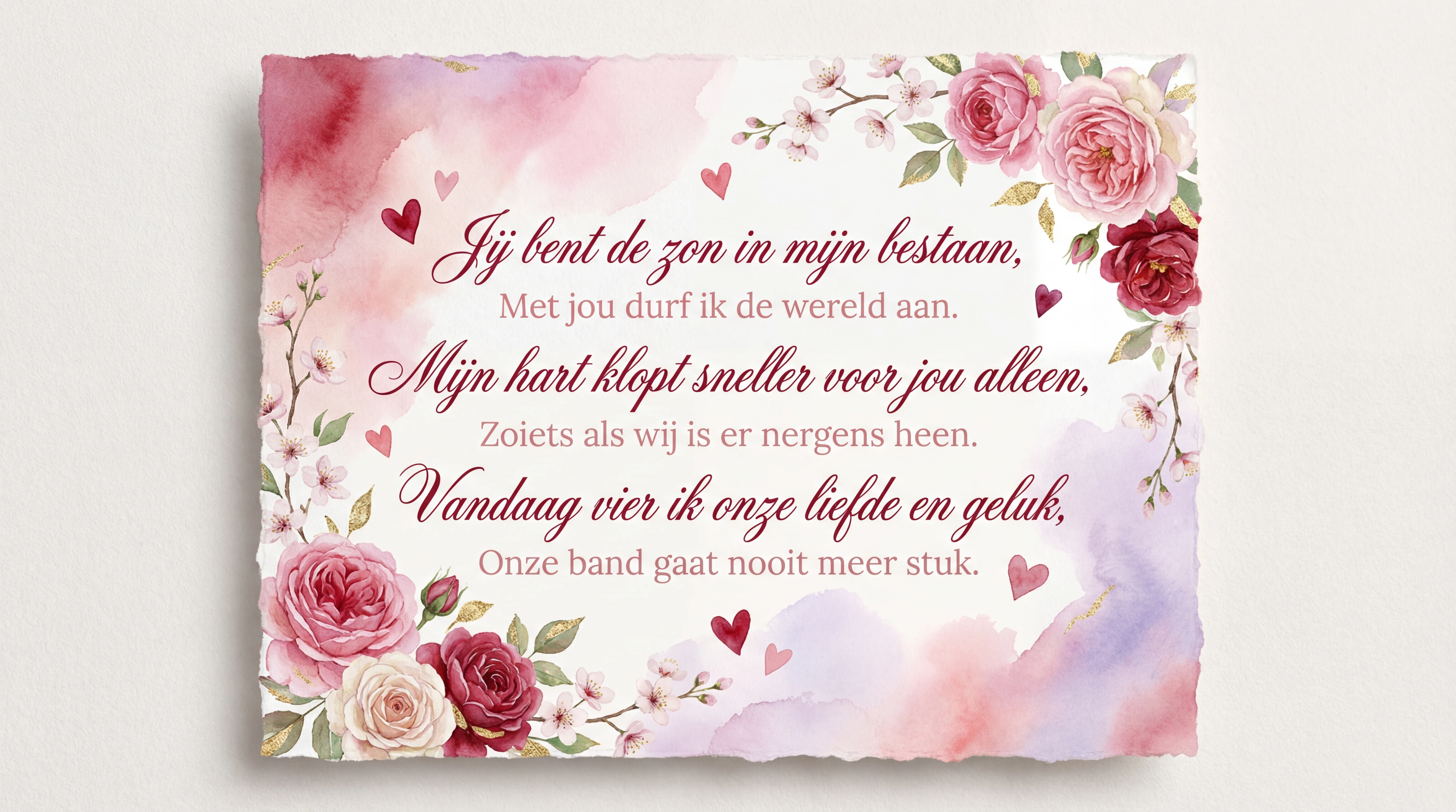 Valentijnsdag kaartje voor je geliefde
