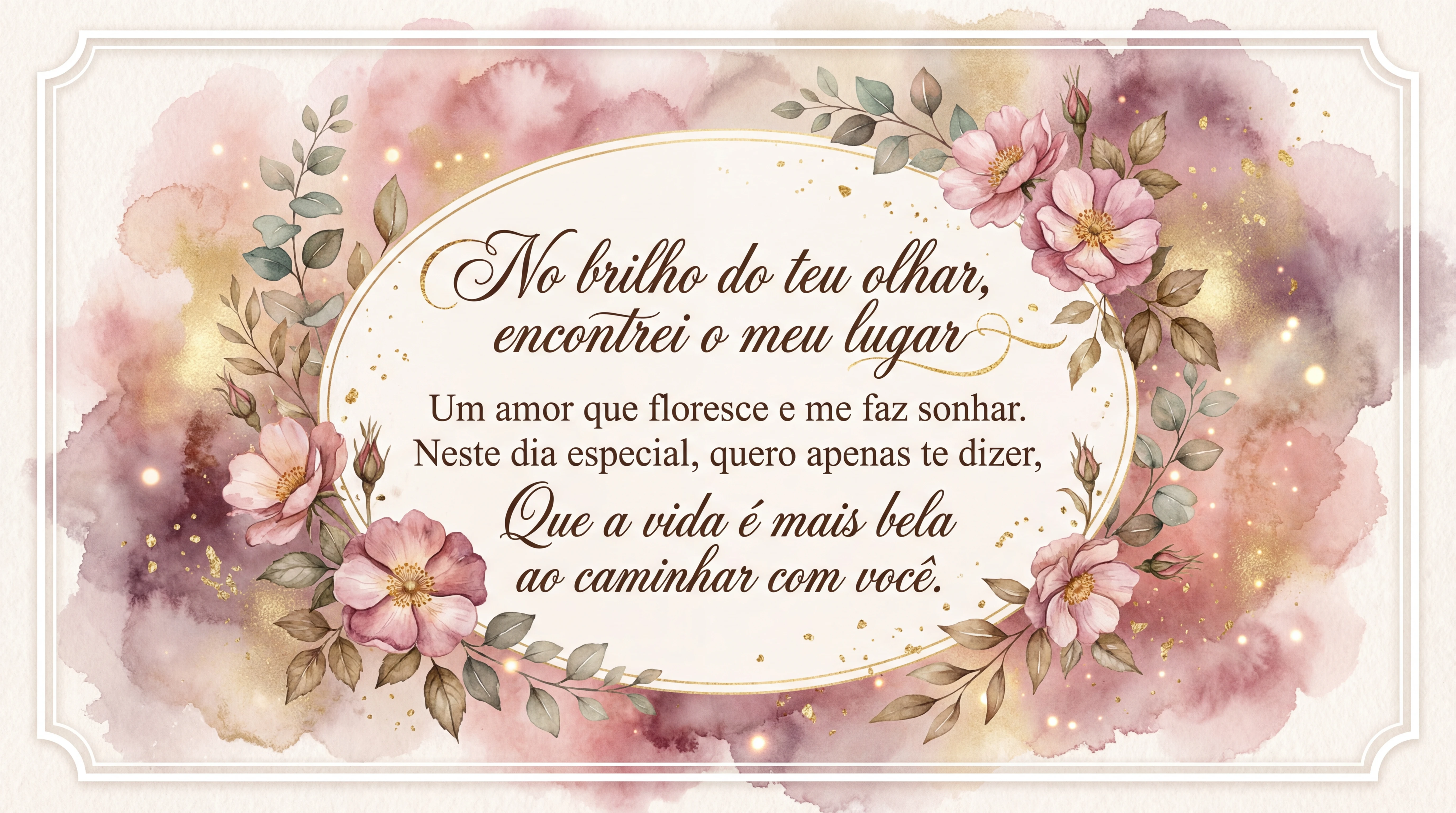 Cartão romântico para o Dia dos Namorados