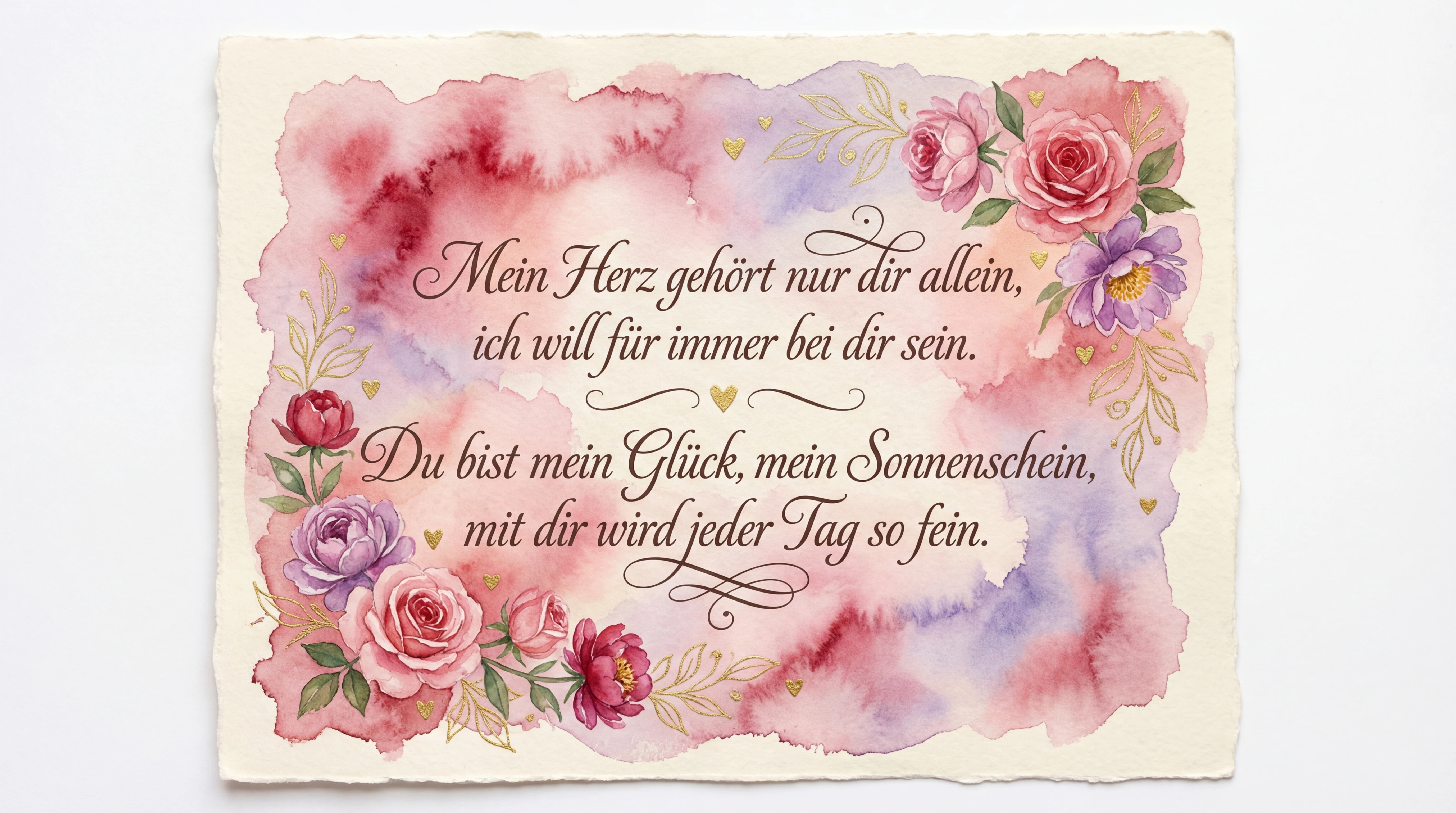 Grußkarte zum Valentinstag für meinen Schatz