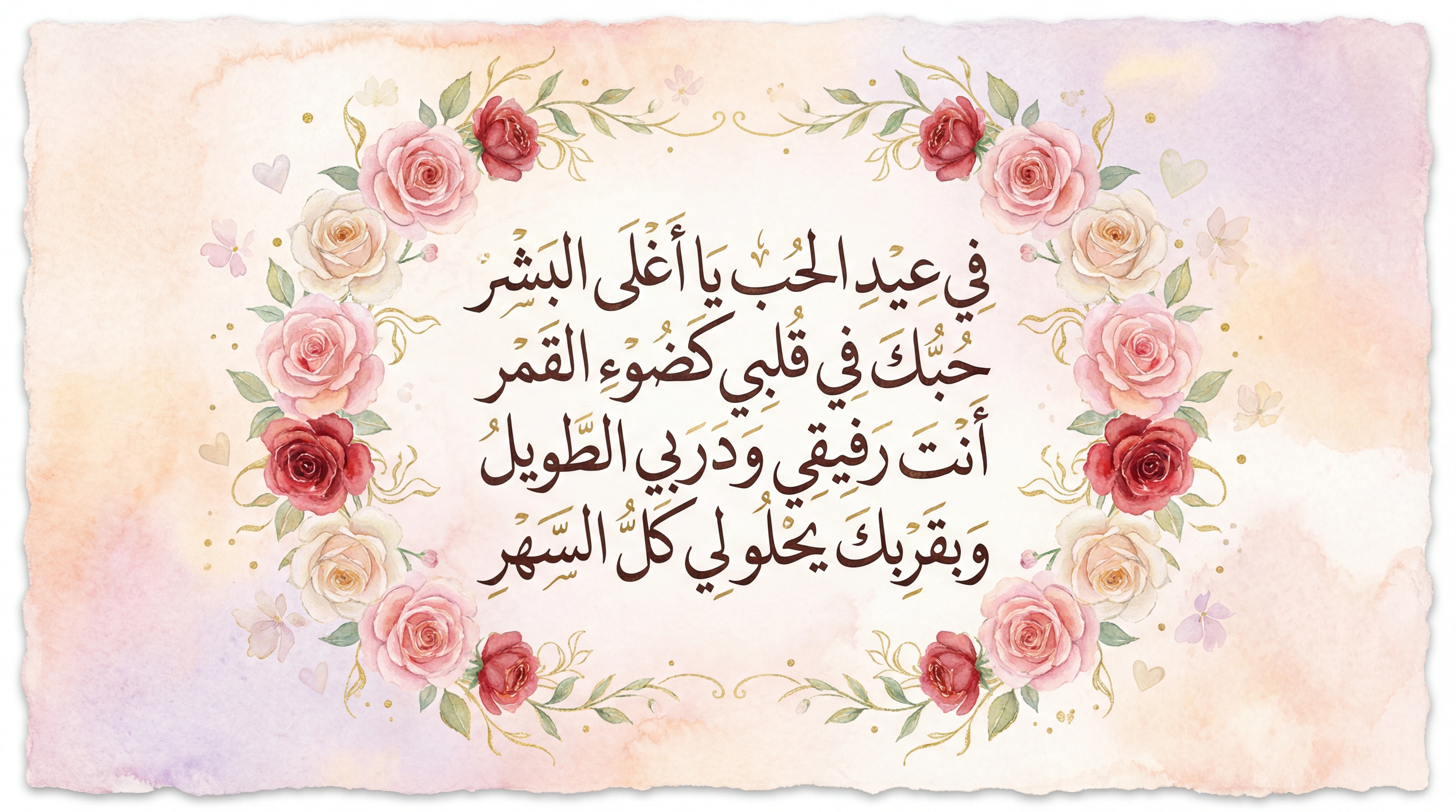 تهنئة عيد الحب للحبيب