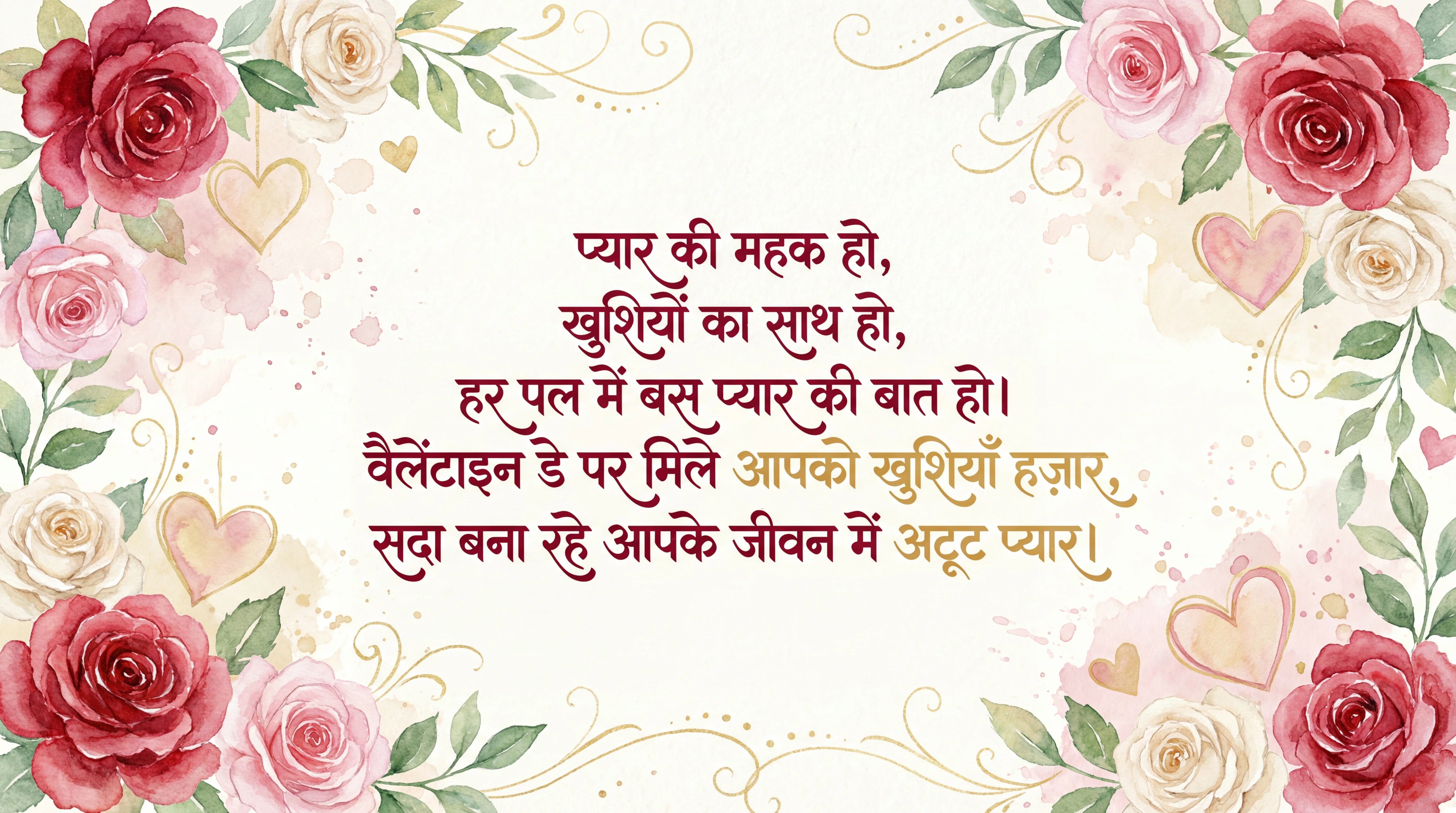 वैलेंटाइन डे के लिए शुभकामनाएँ