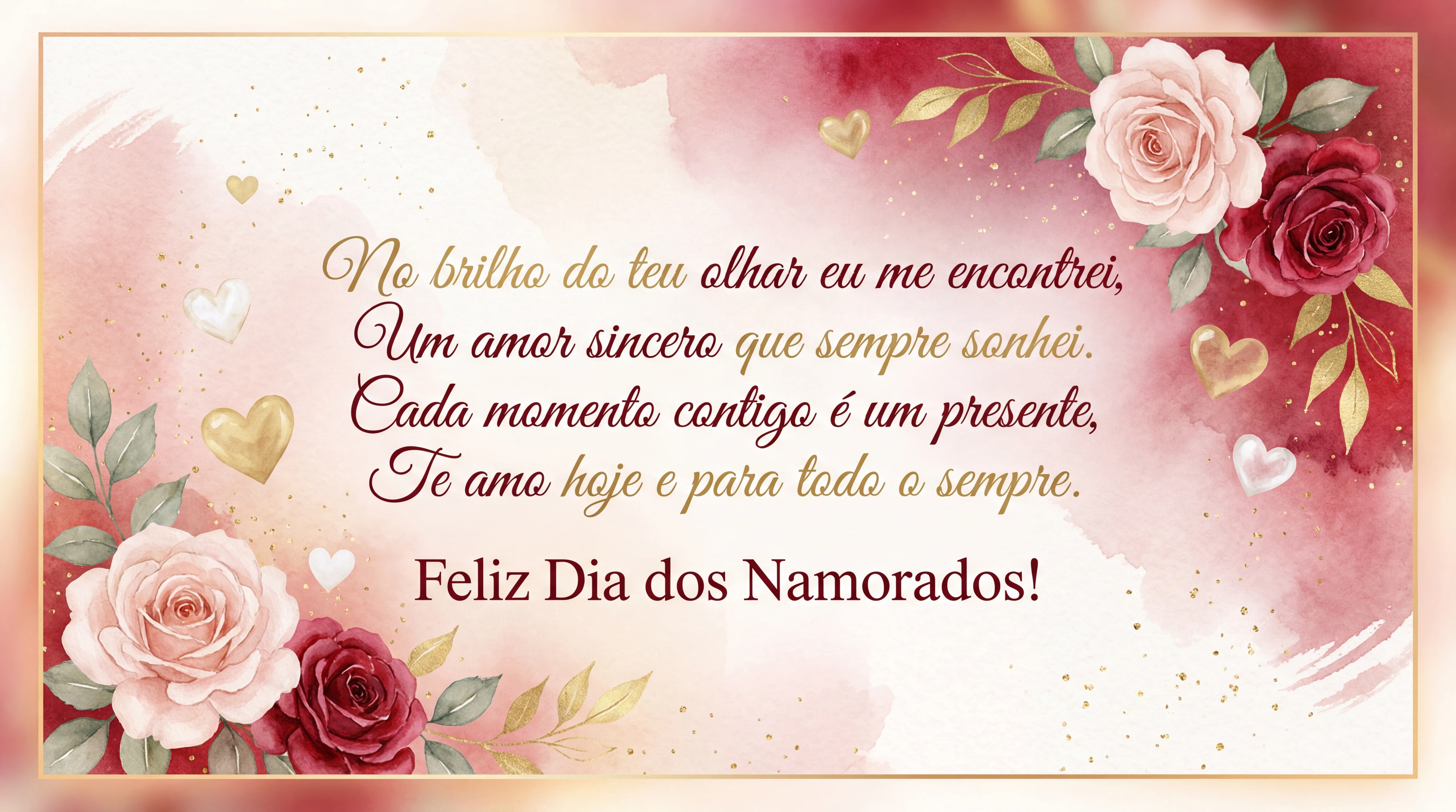 Mensagem de Dia dos Namorados para uma pessoa especial.