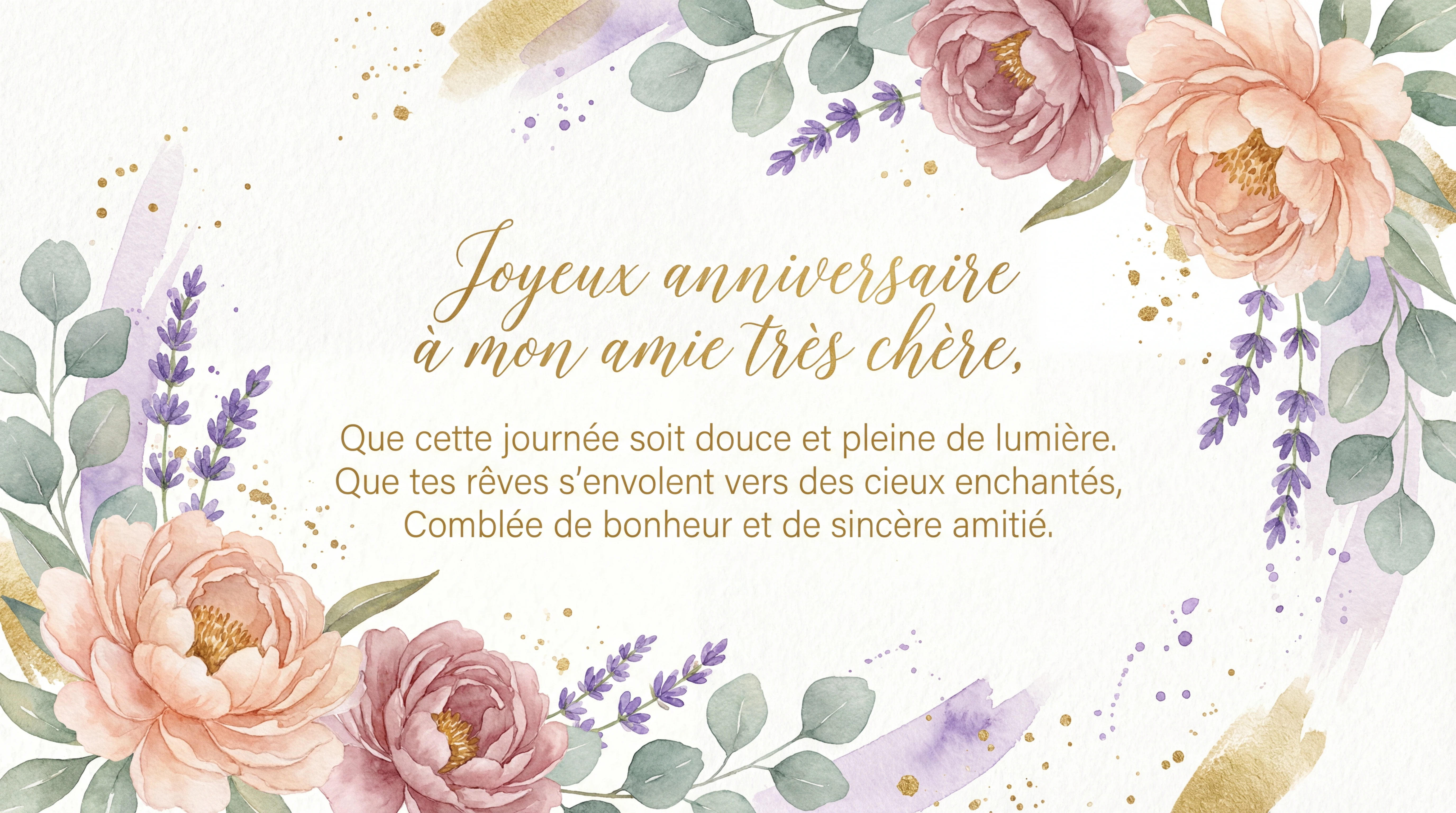 carte d'anniversaire pour ma meilleure amie