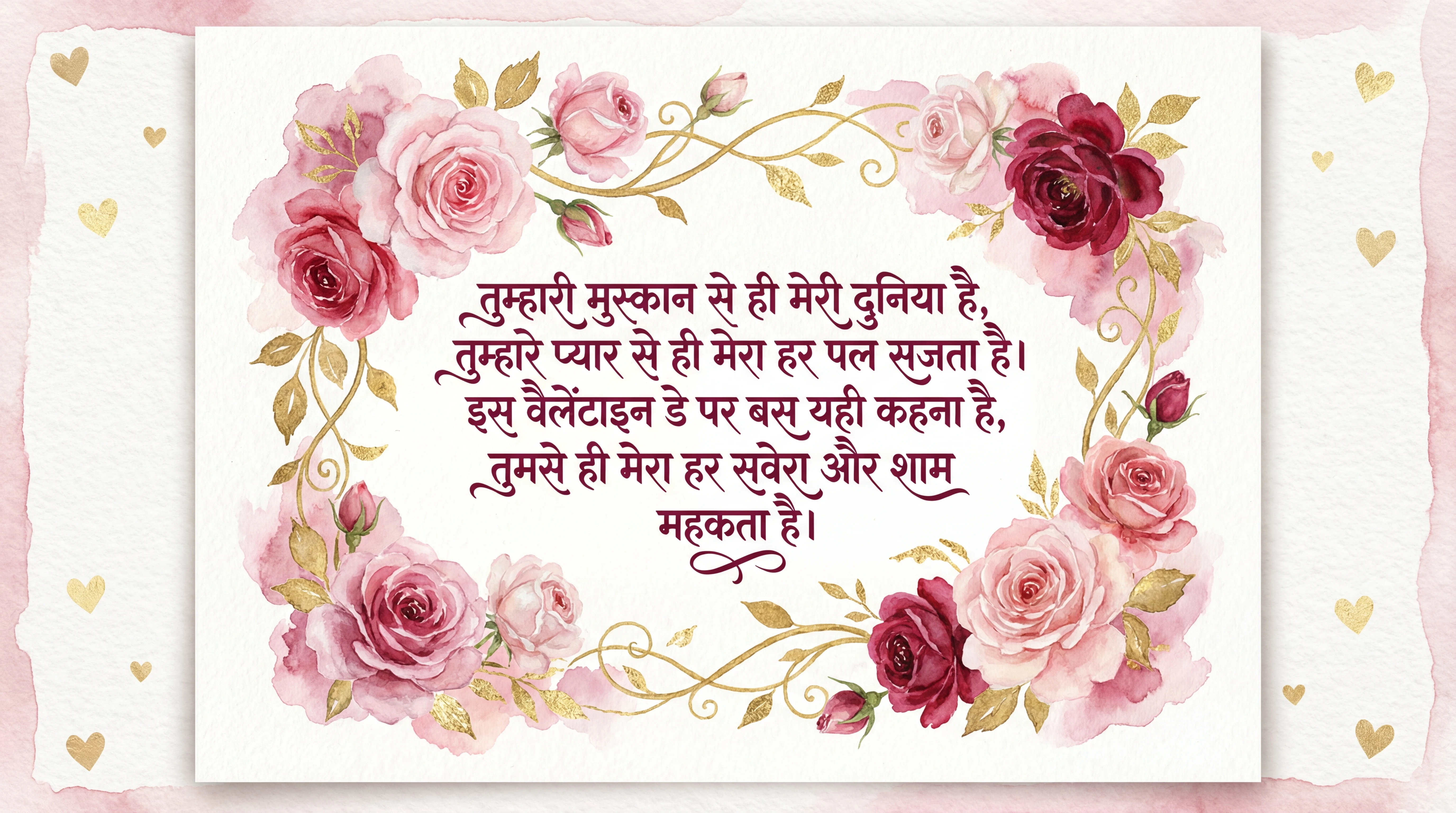 वैलेंटाइन डे पर प्यार भरा संदेश