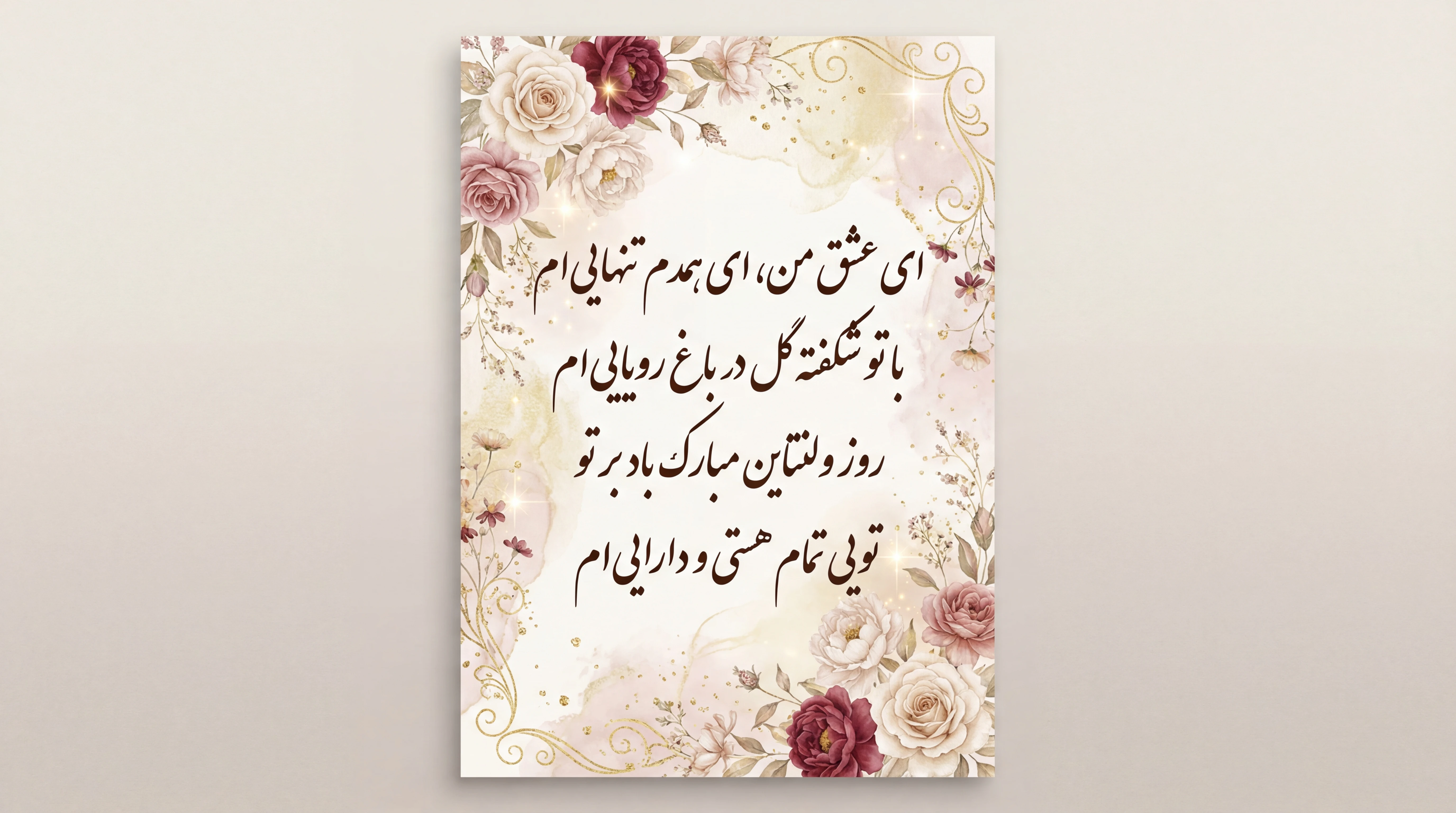 پیام تبریک روز ولنتاین برای یار