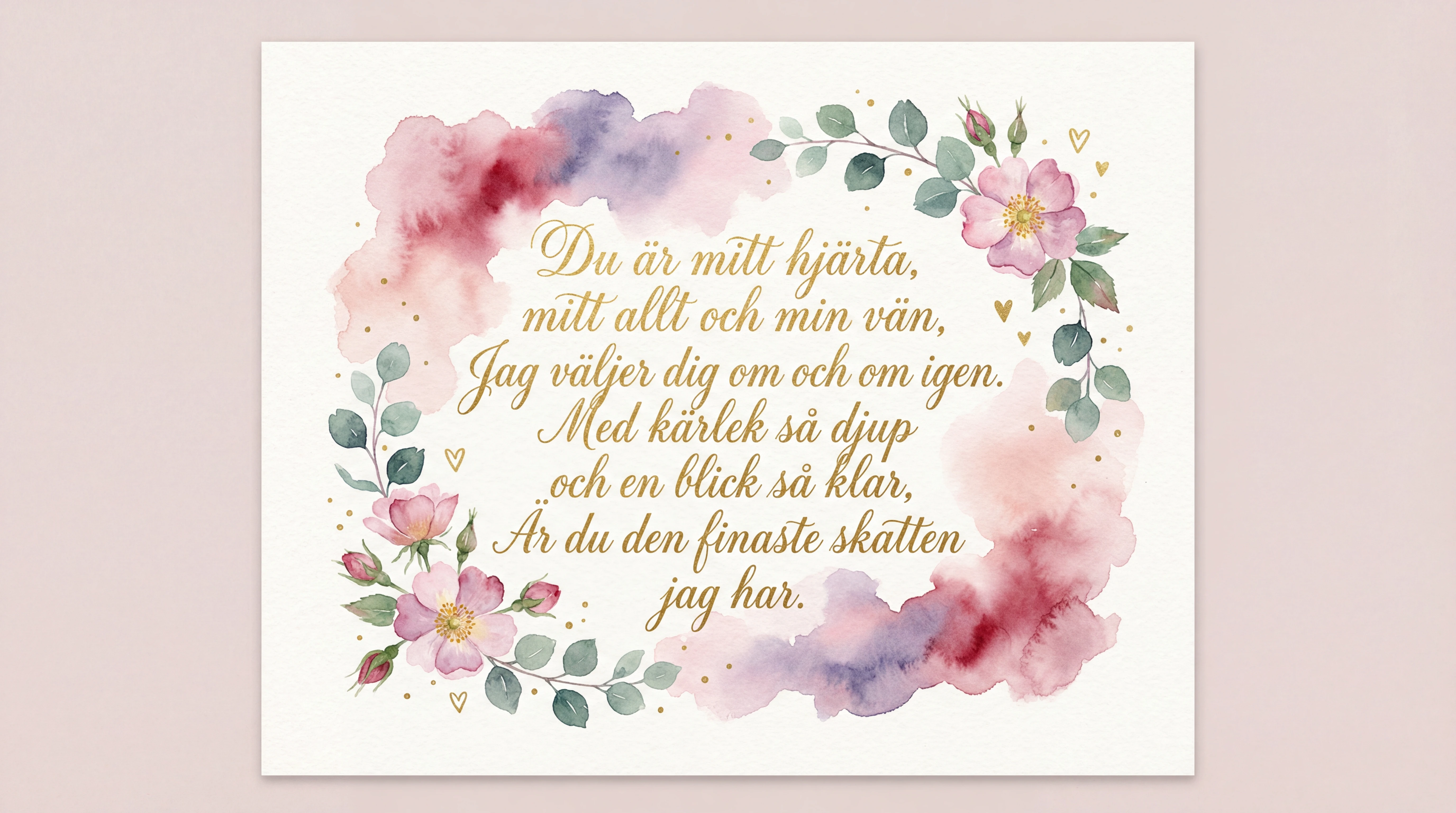 Alla hjärtans dag hälsning till min älskling