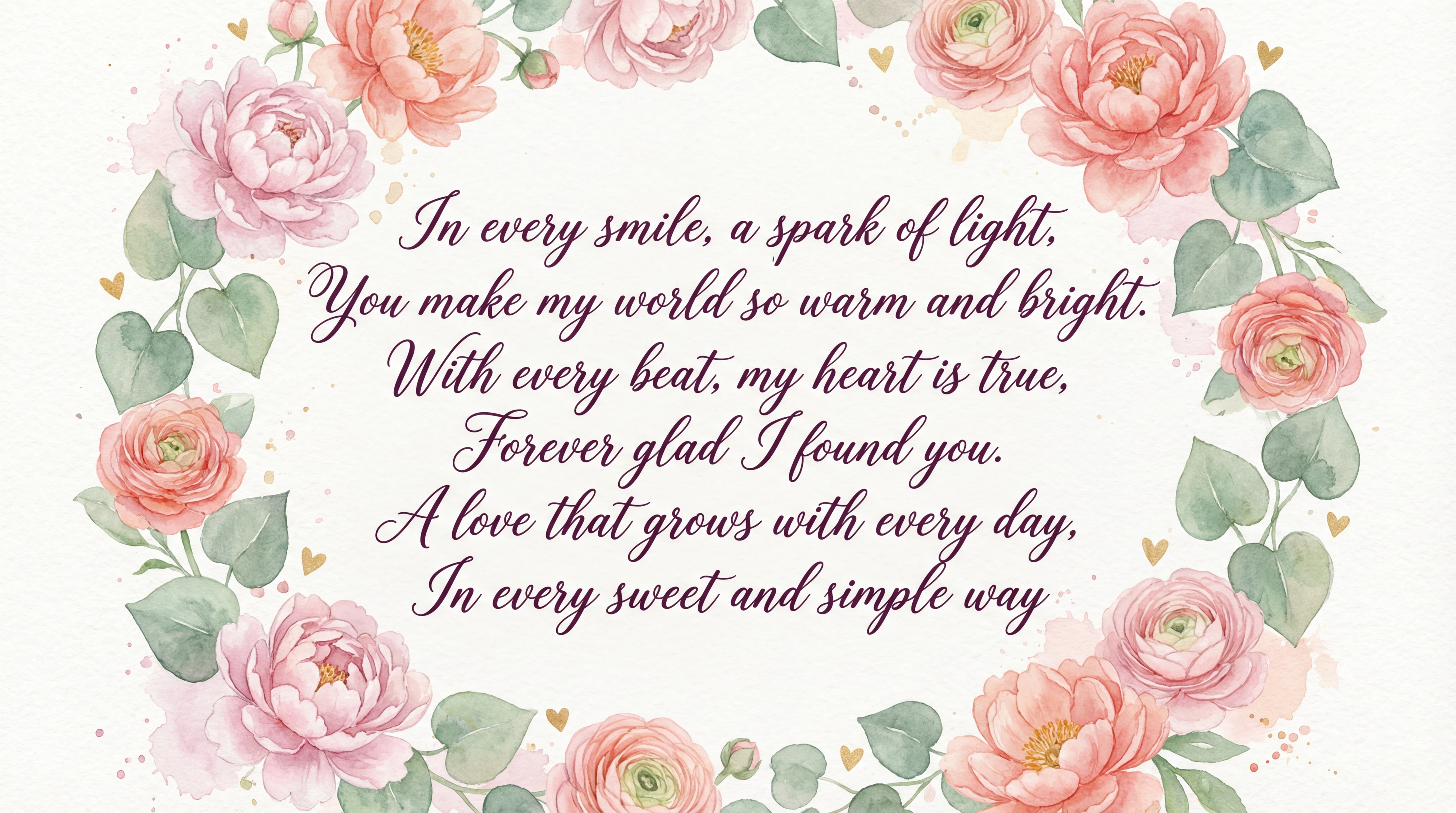 Sweet Valentine's Day message for my girlfriend