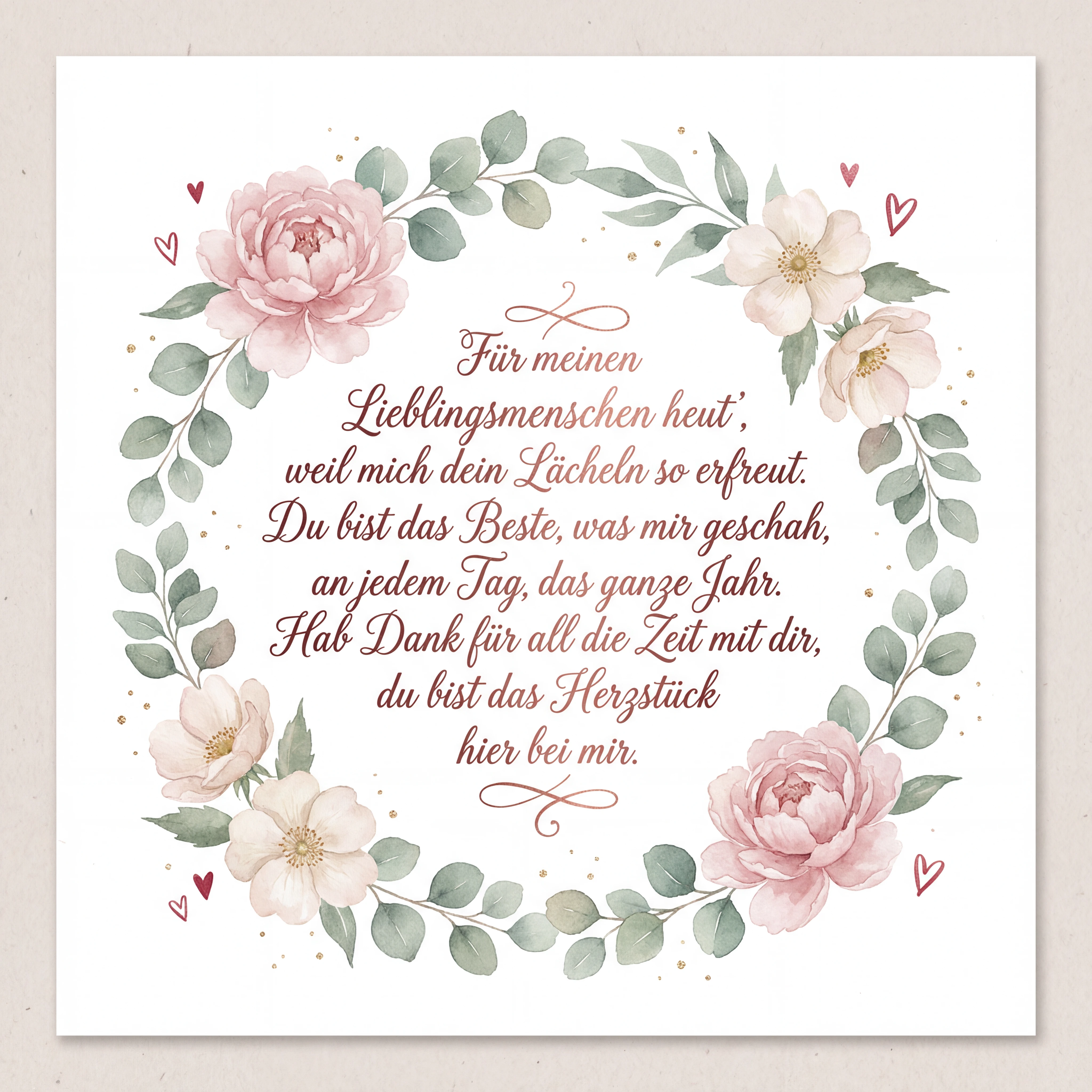 Valentinstagsgruß für meinen Lieblingsmenschen