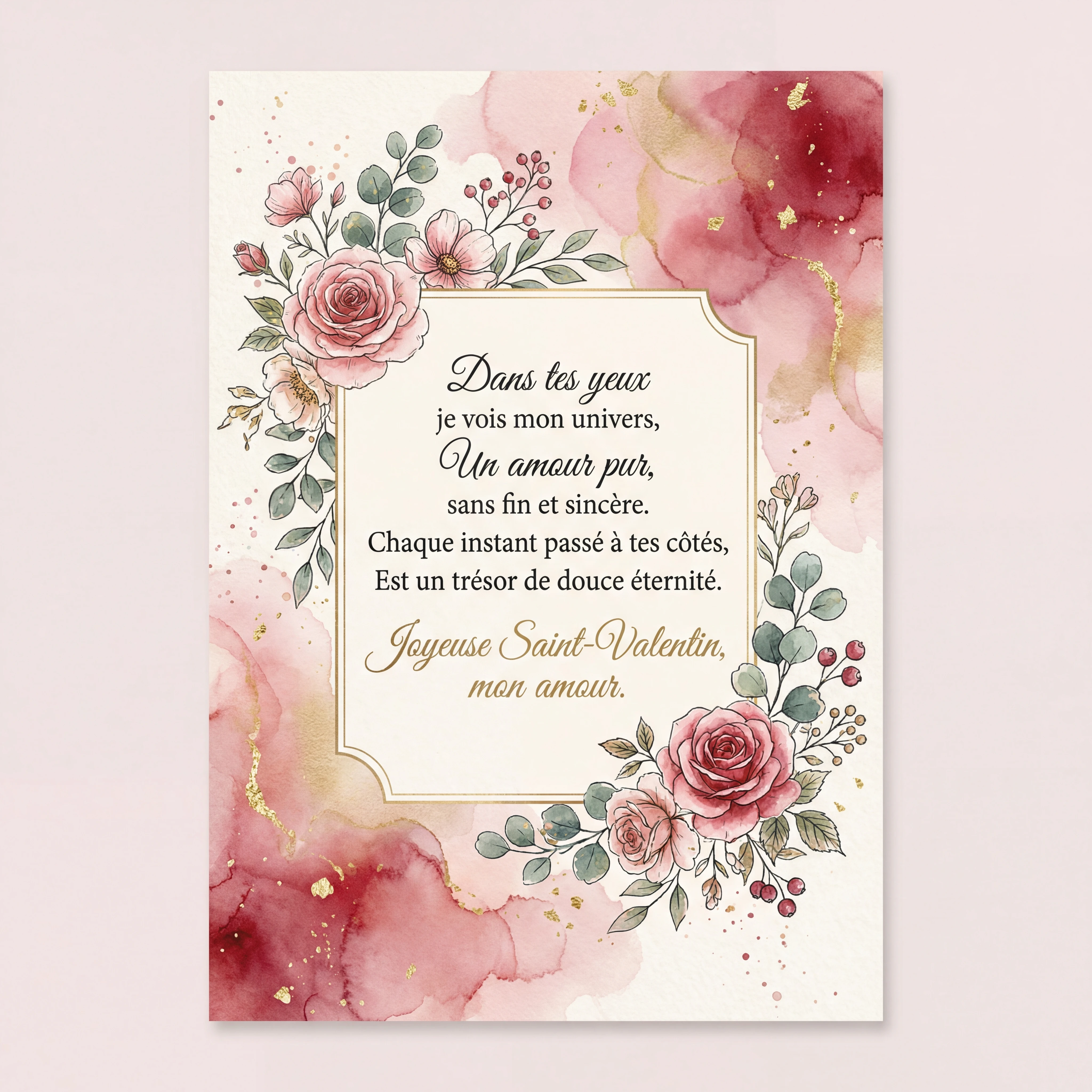 Carte de Saint-Valentin pour mon amour.