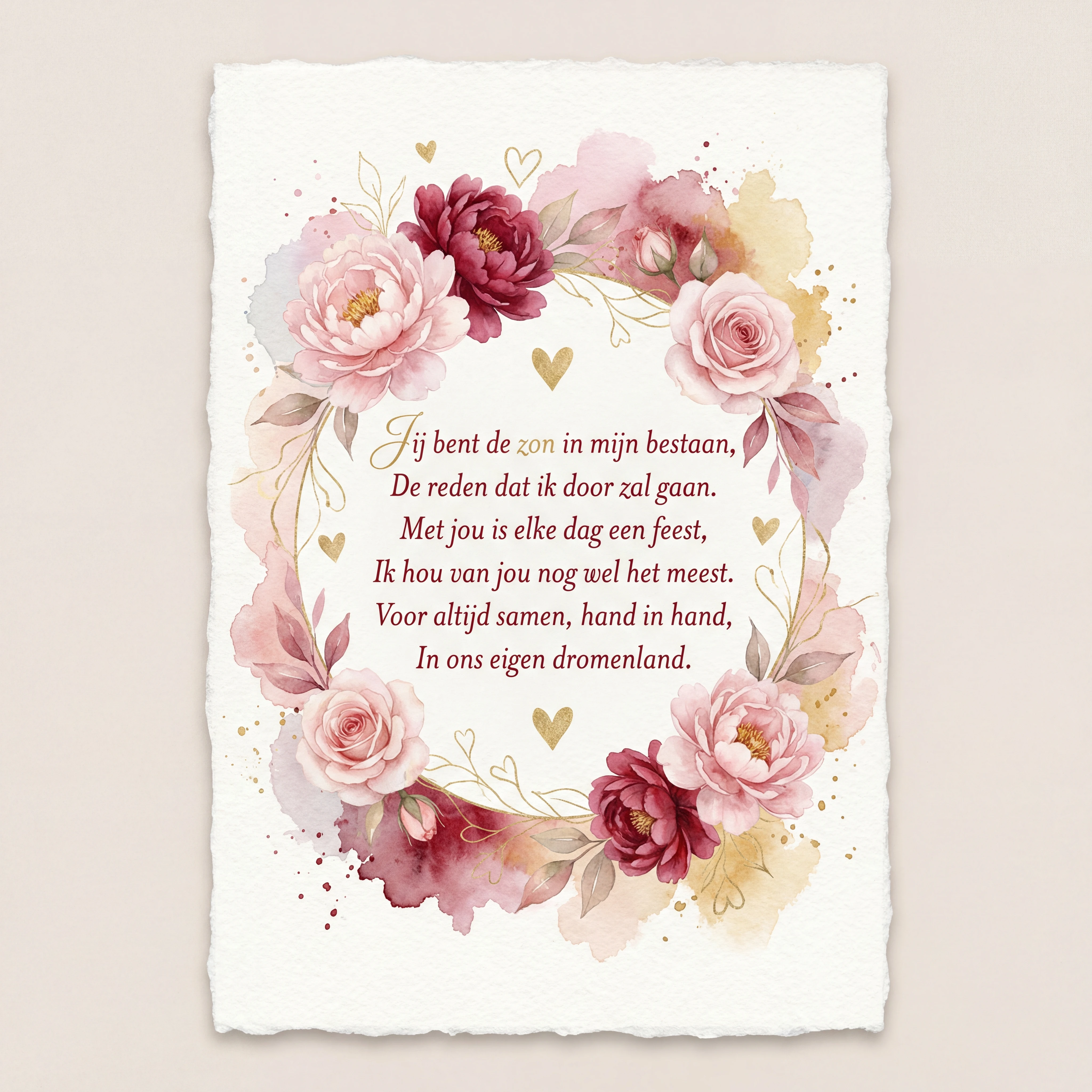 Valentijnskaart voor mijn geliefde