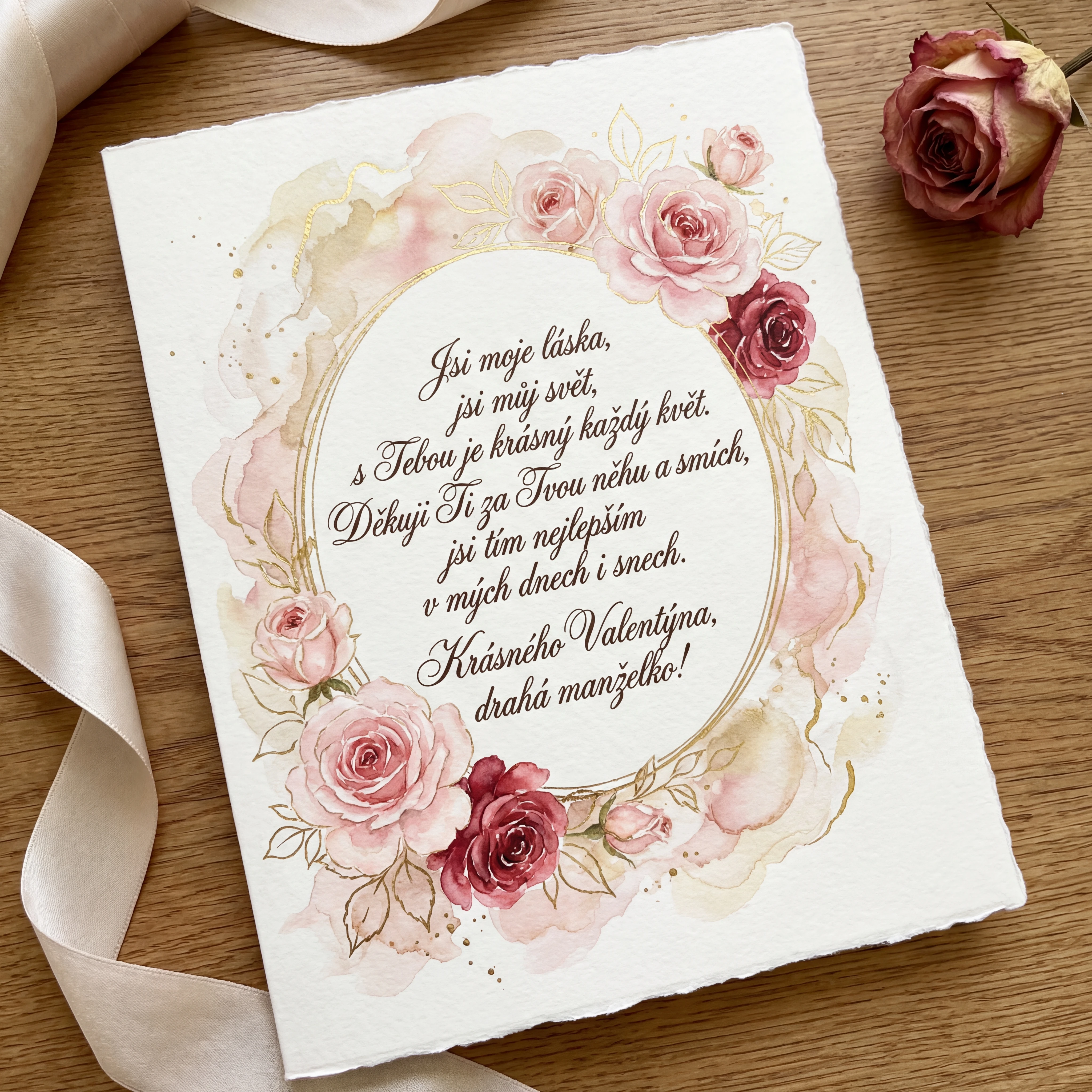 přání k Valentýnu pro manželku