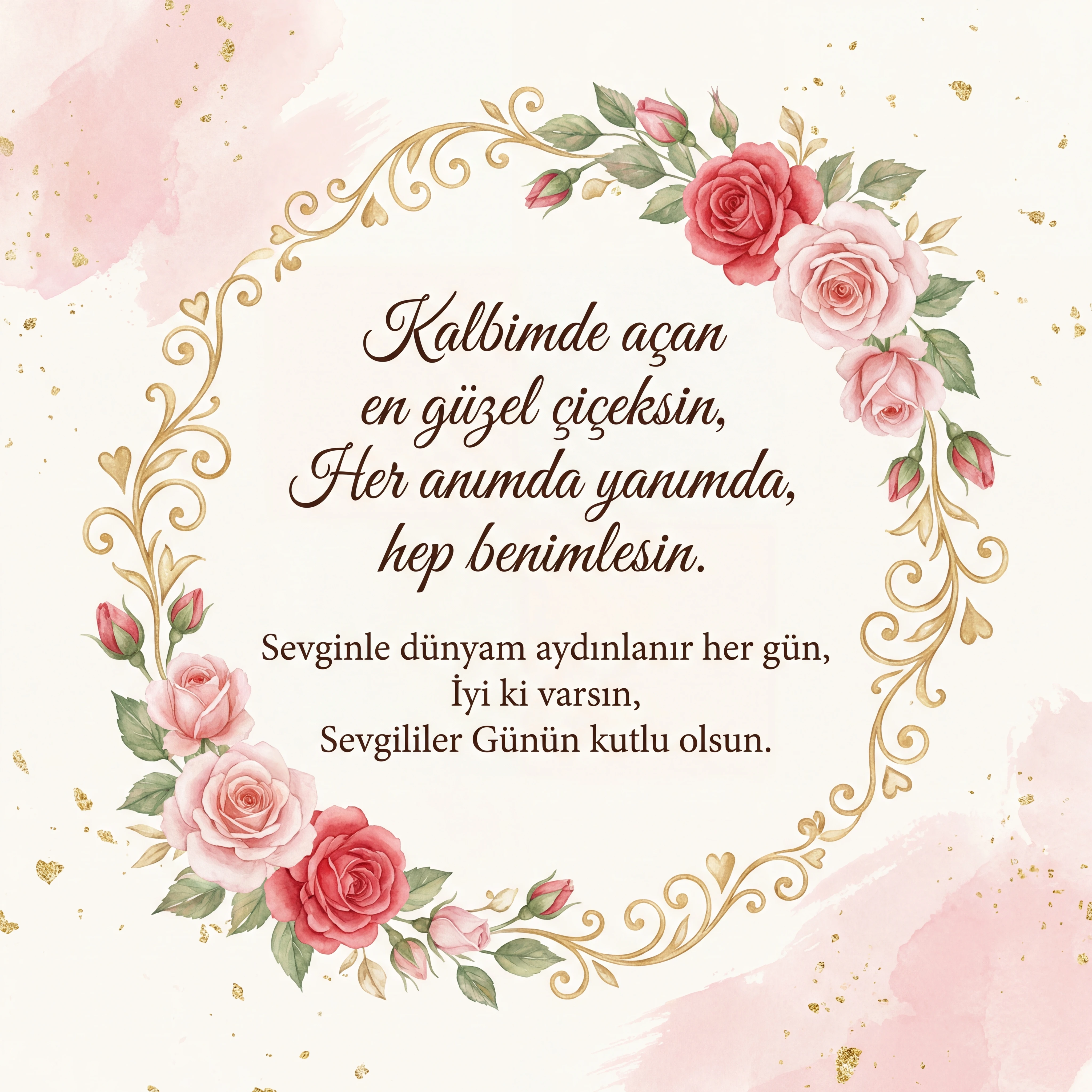 Sevgililer Günü için romantik mesaj