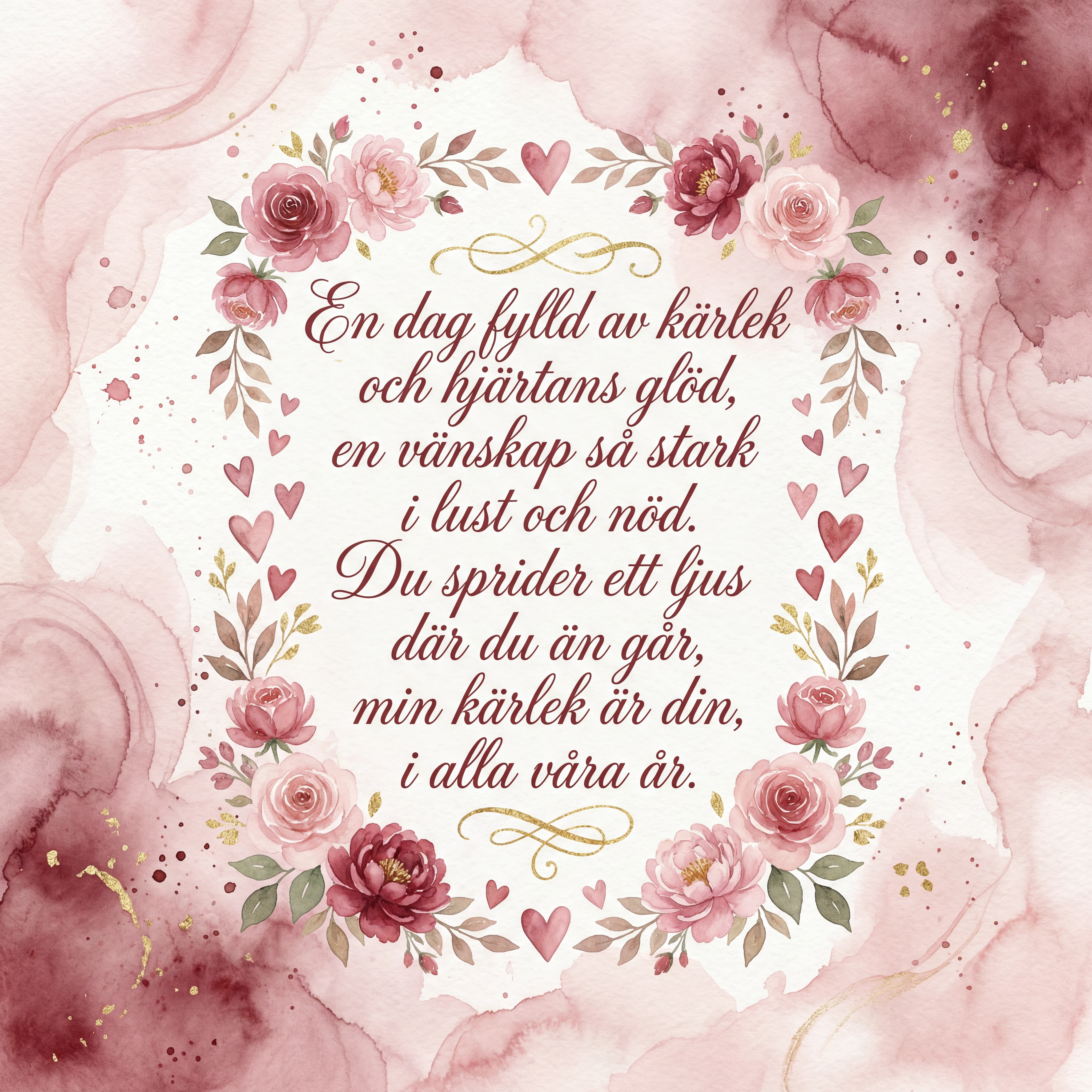 Text till Alla hjärtans dag-kort