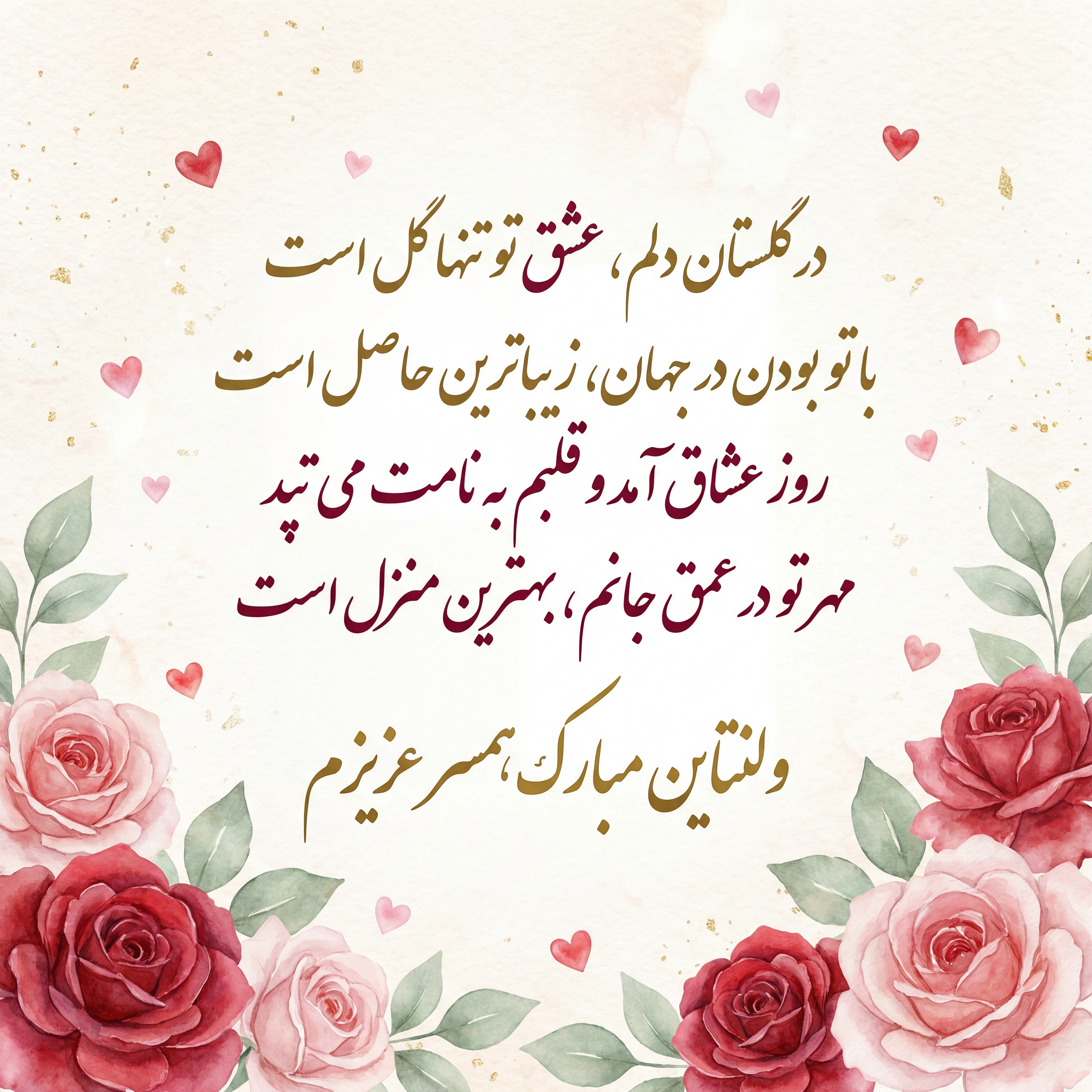 کارت تبریک روز ولنتاین برای همسر