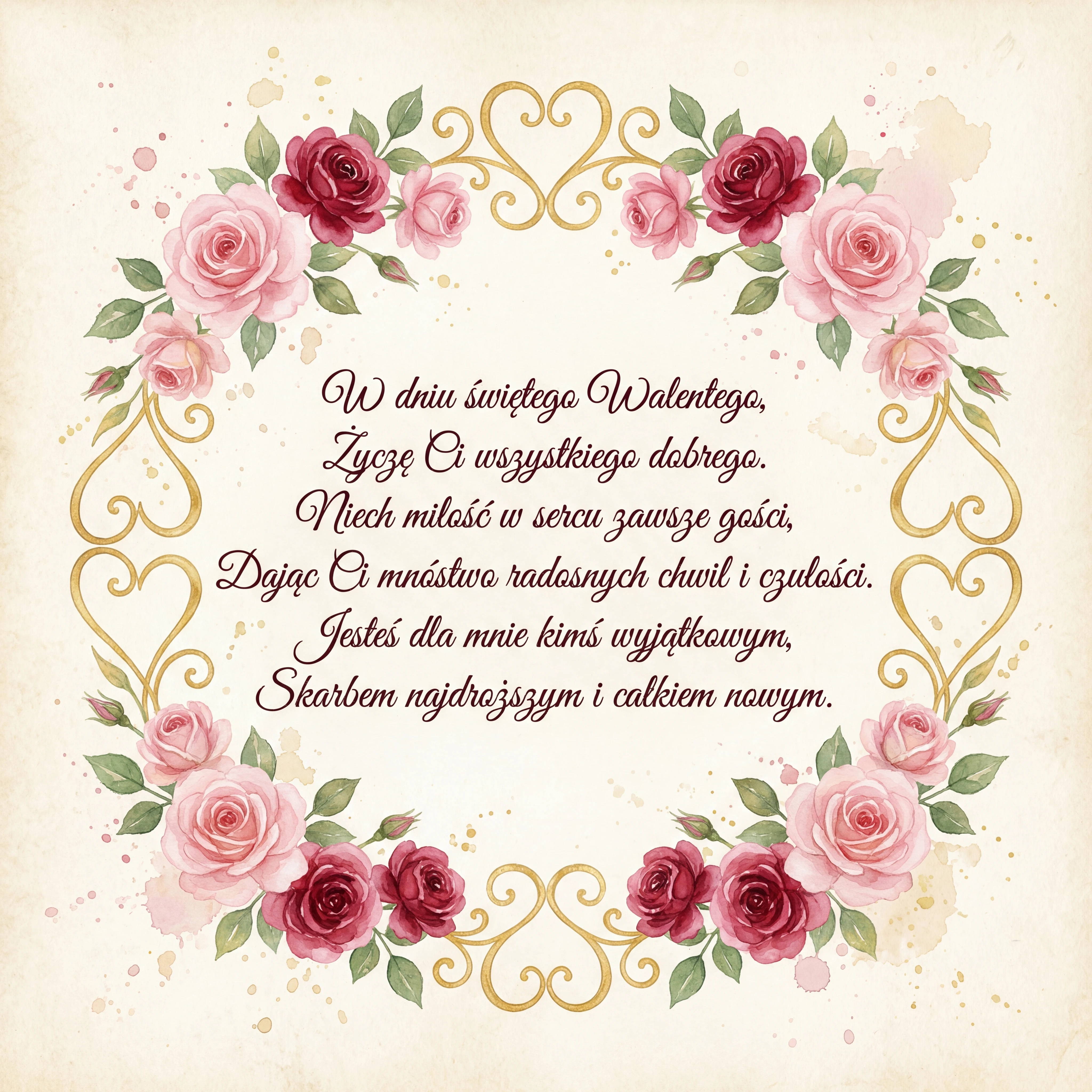 Kartka walentynkowa dla ukochanej osoby