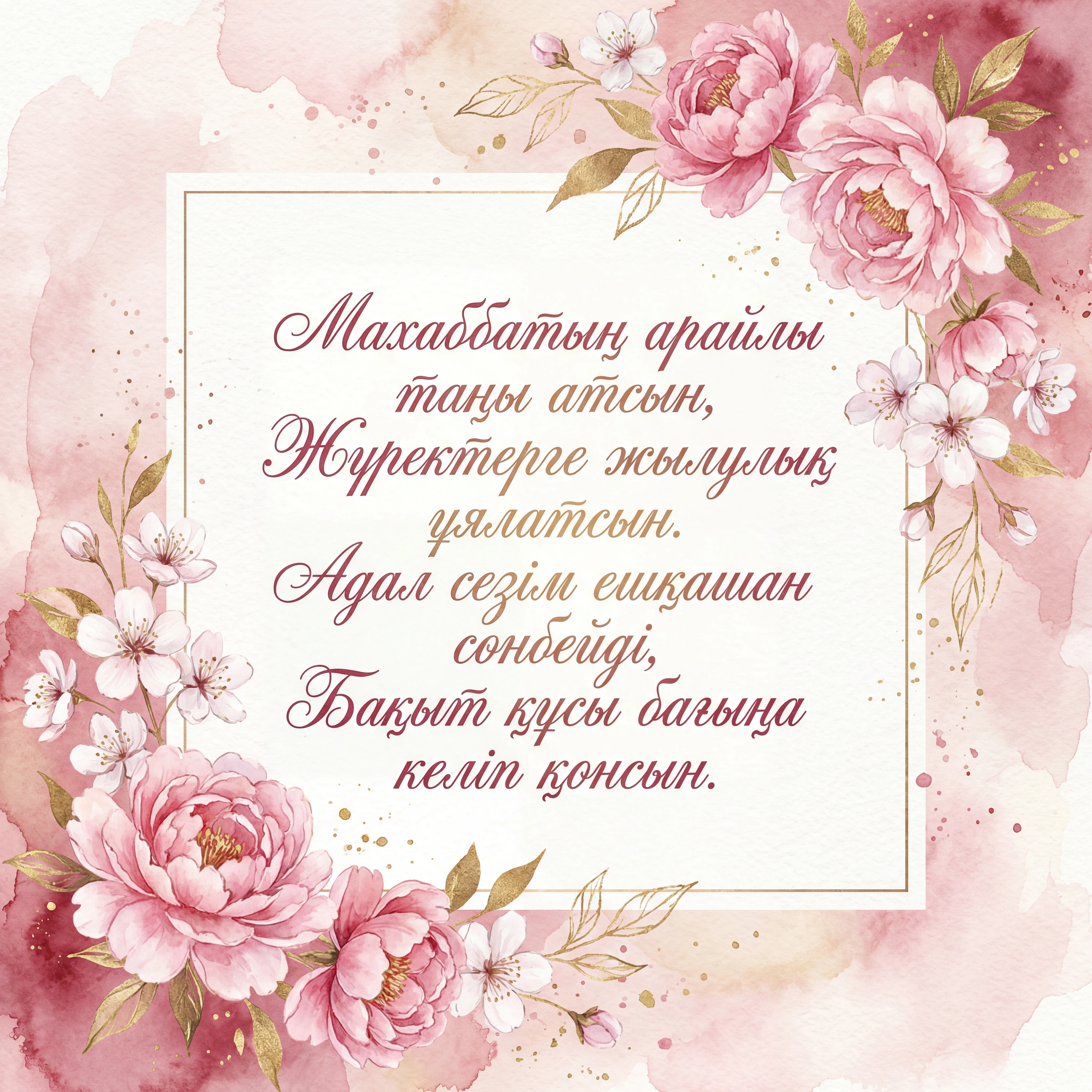 Ғашықтар күніне арналған құттықтау картасы