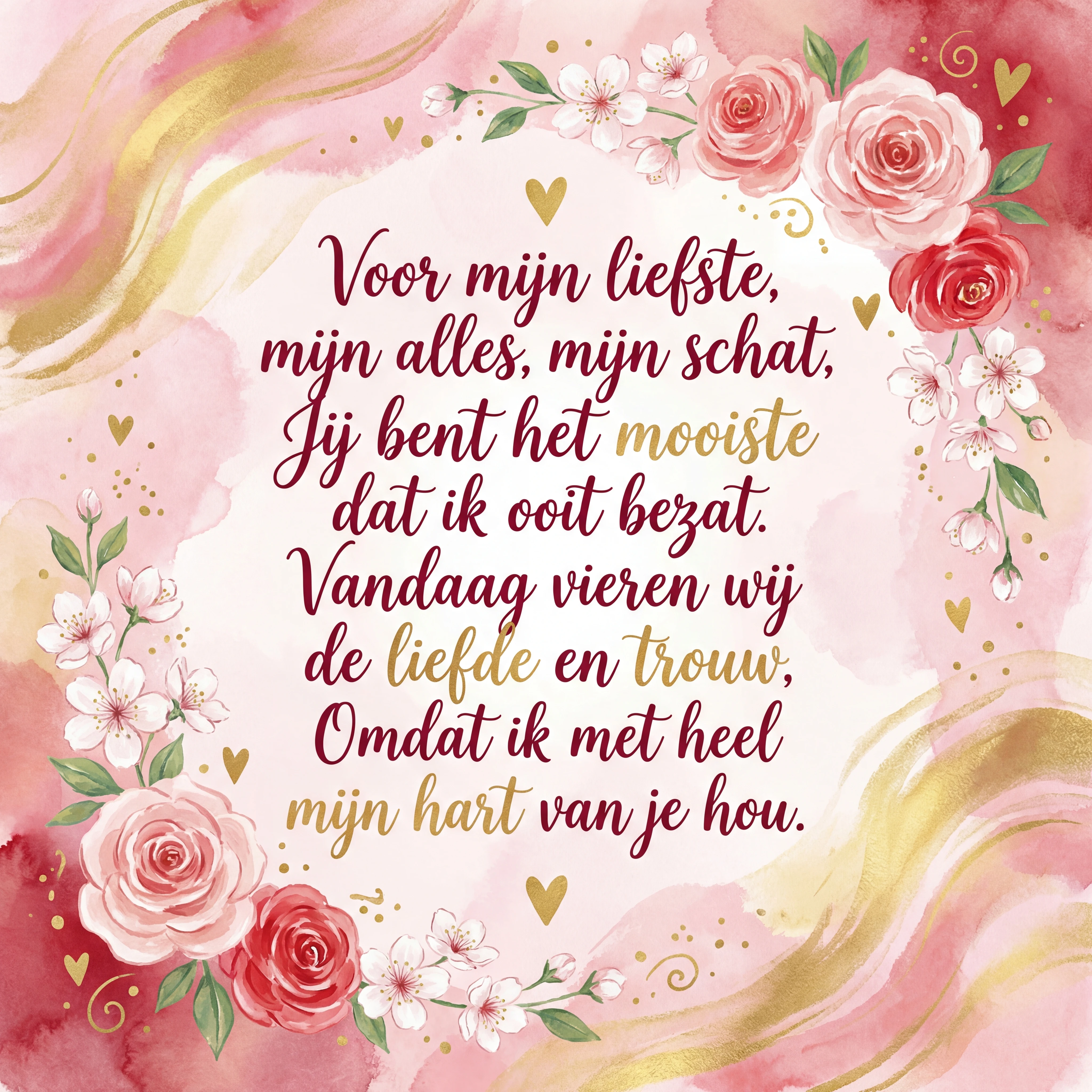 Valentijnsdag kaartje voor mijn liefste schat
