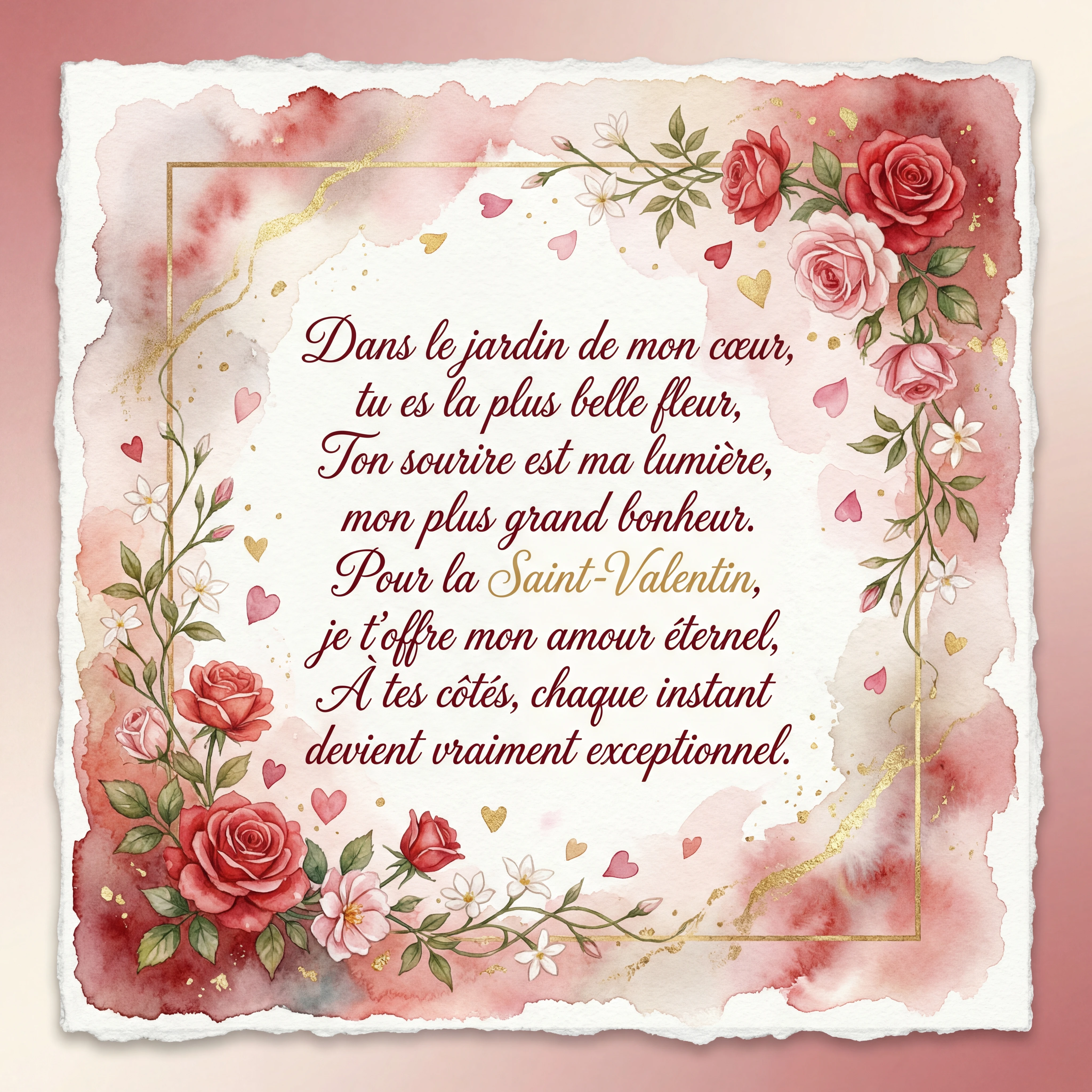 Carte de Saint-Valentin pour mon amour