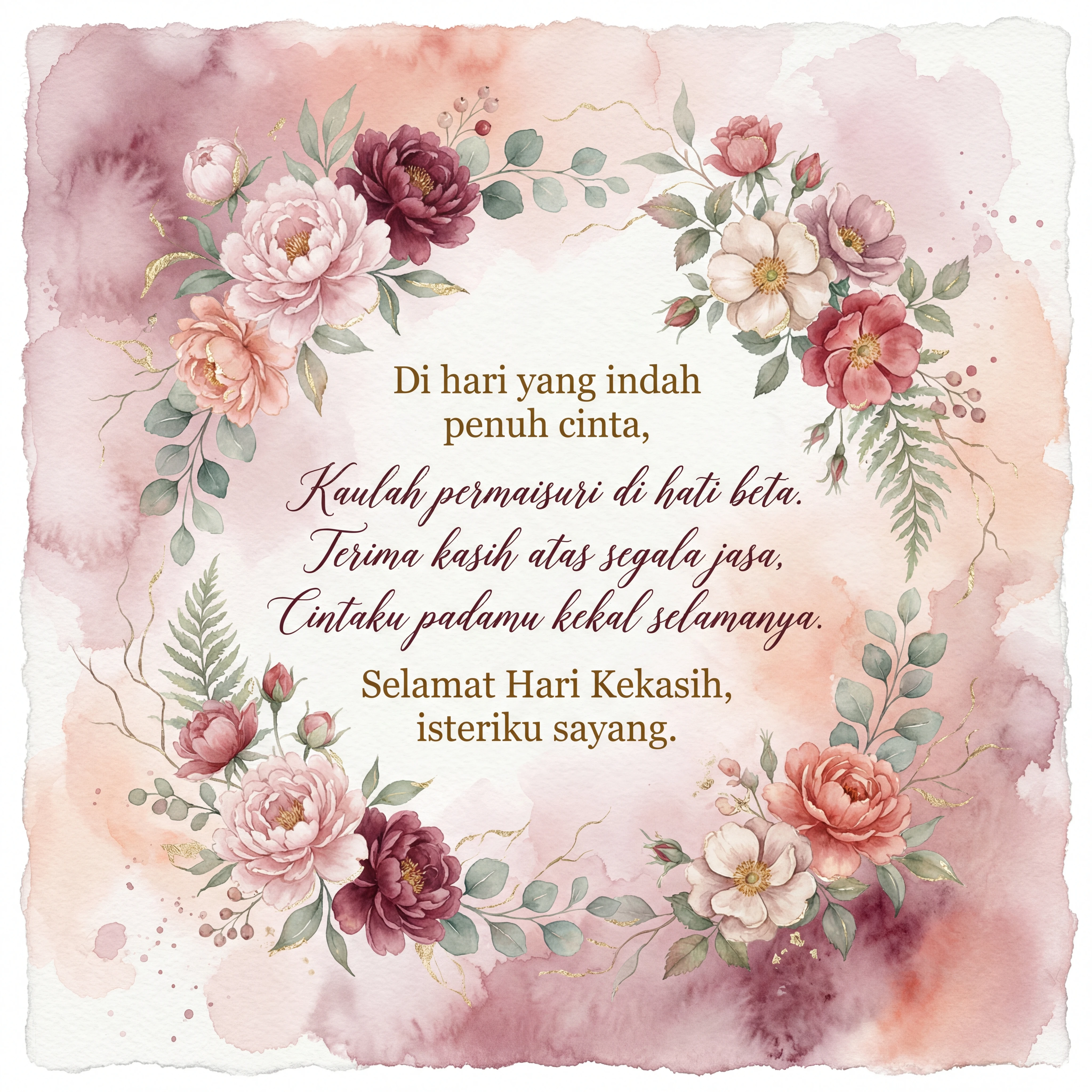 Kad ucapan Hari Kekasih untuk isteri tercinta