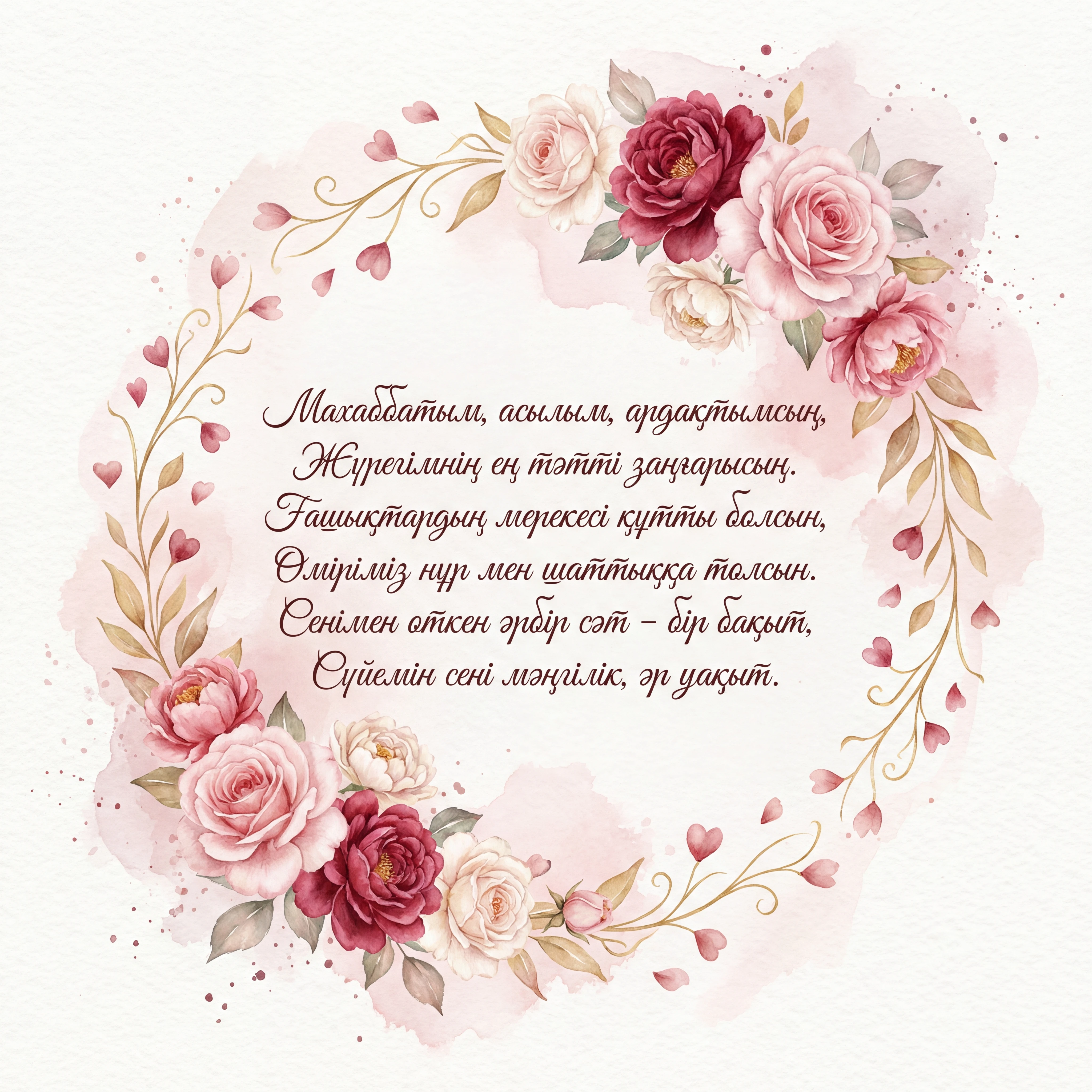 Сүйіктіме Ғашықтар күніне құттықтау