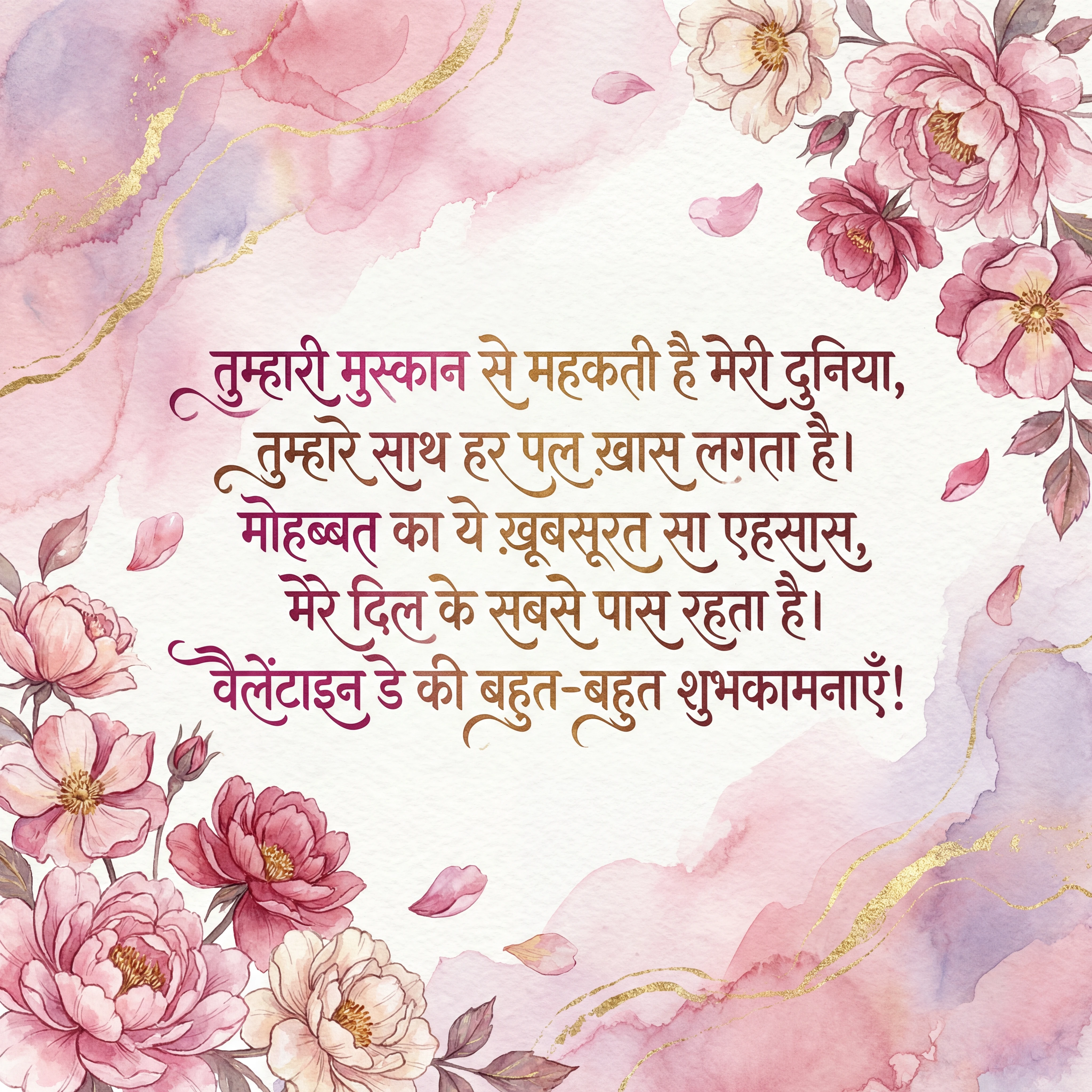 वैलेंटाइन डे पर खास व्यक्ति के लिए बधाई