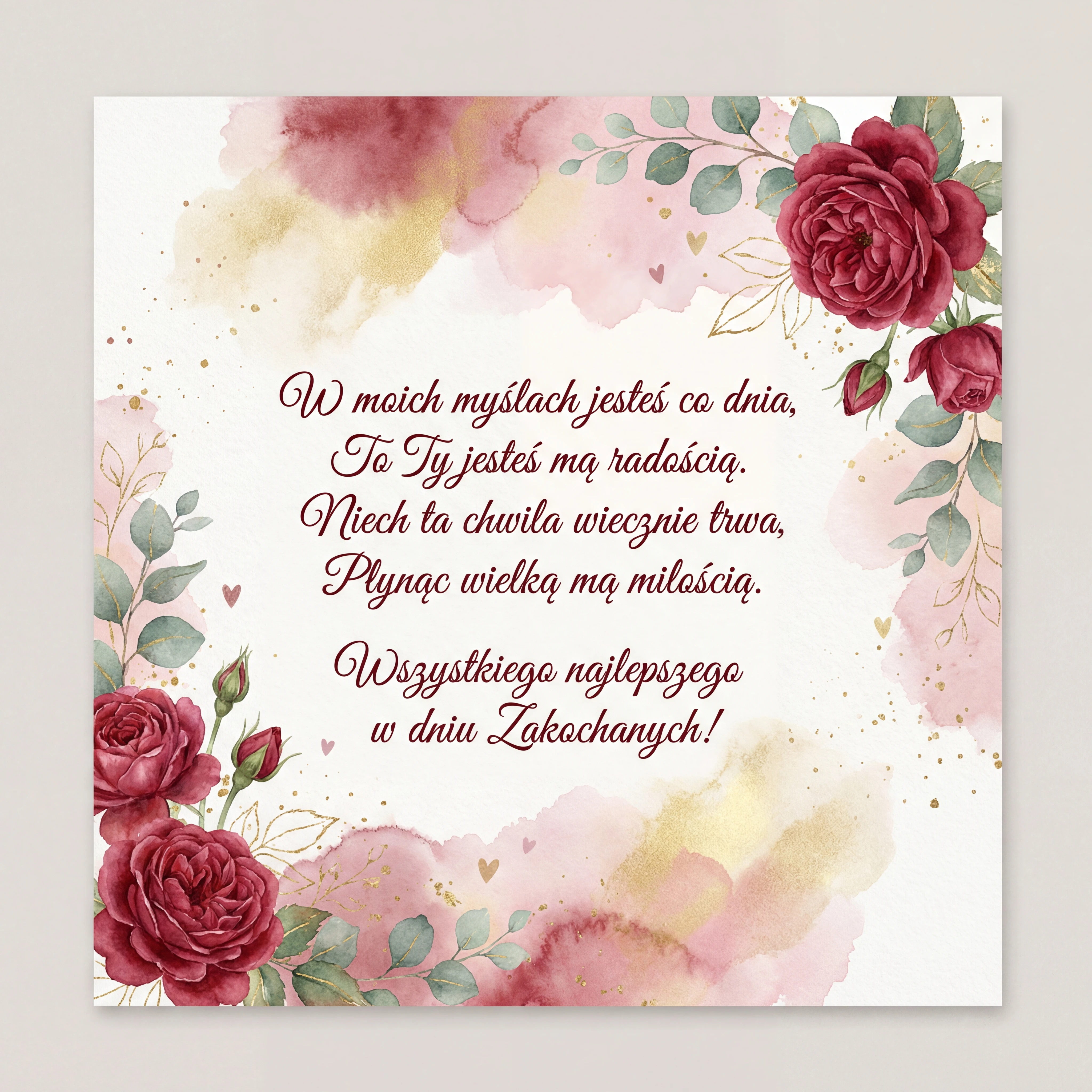 kartka na Walentynki dla ukochanej osoby