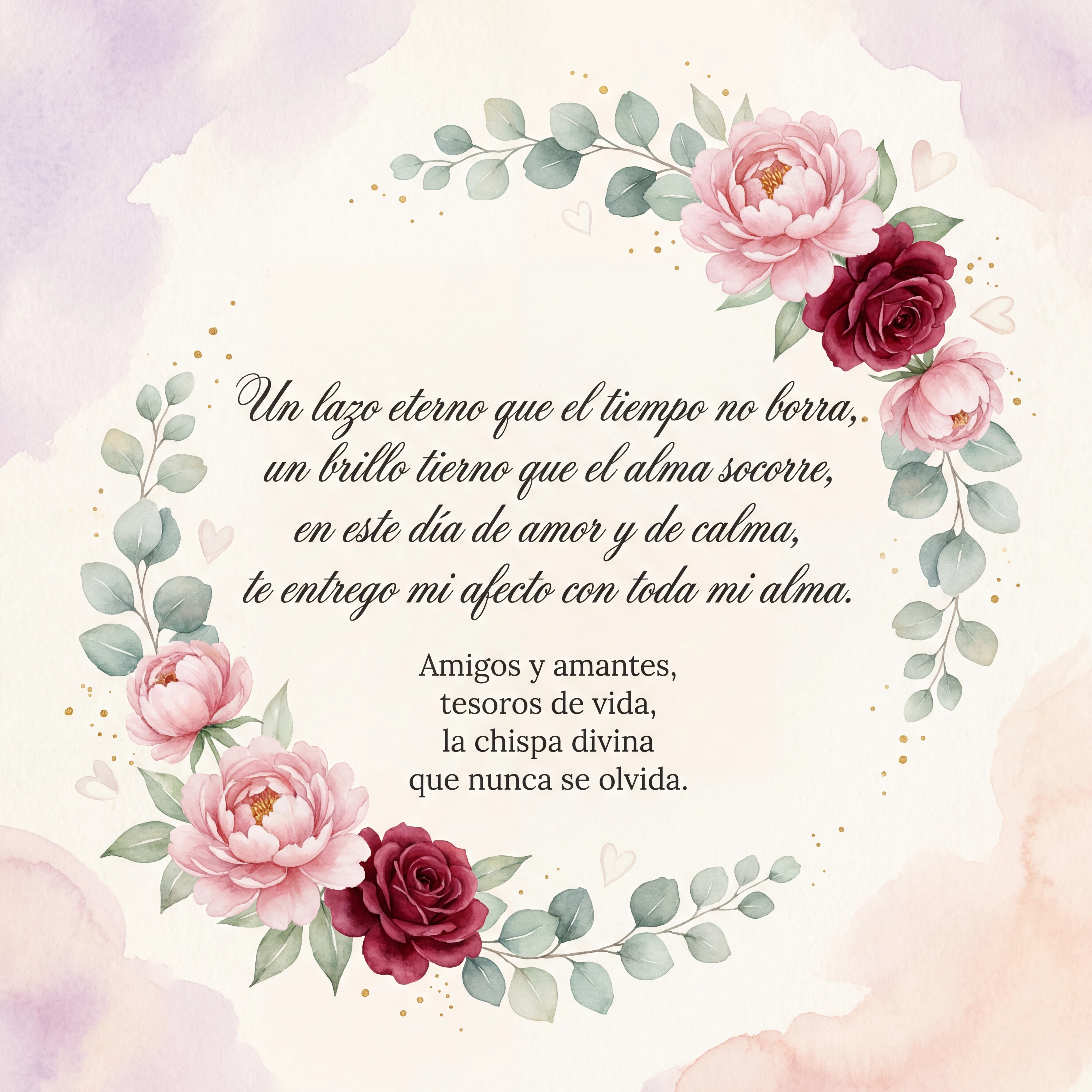 Mensaje corto para tarjeta del Día del Amor y la Amistad