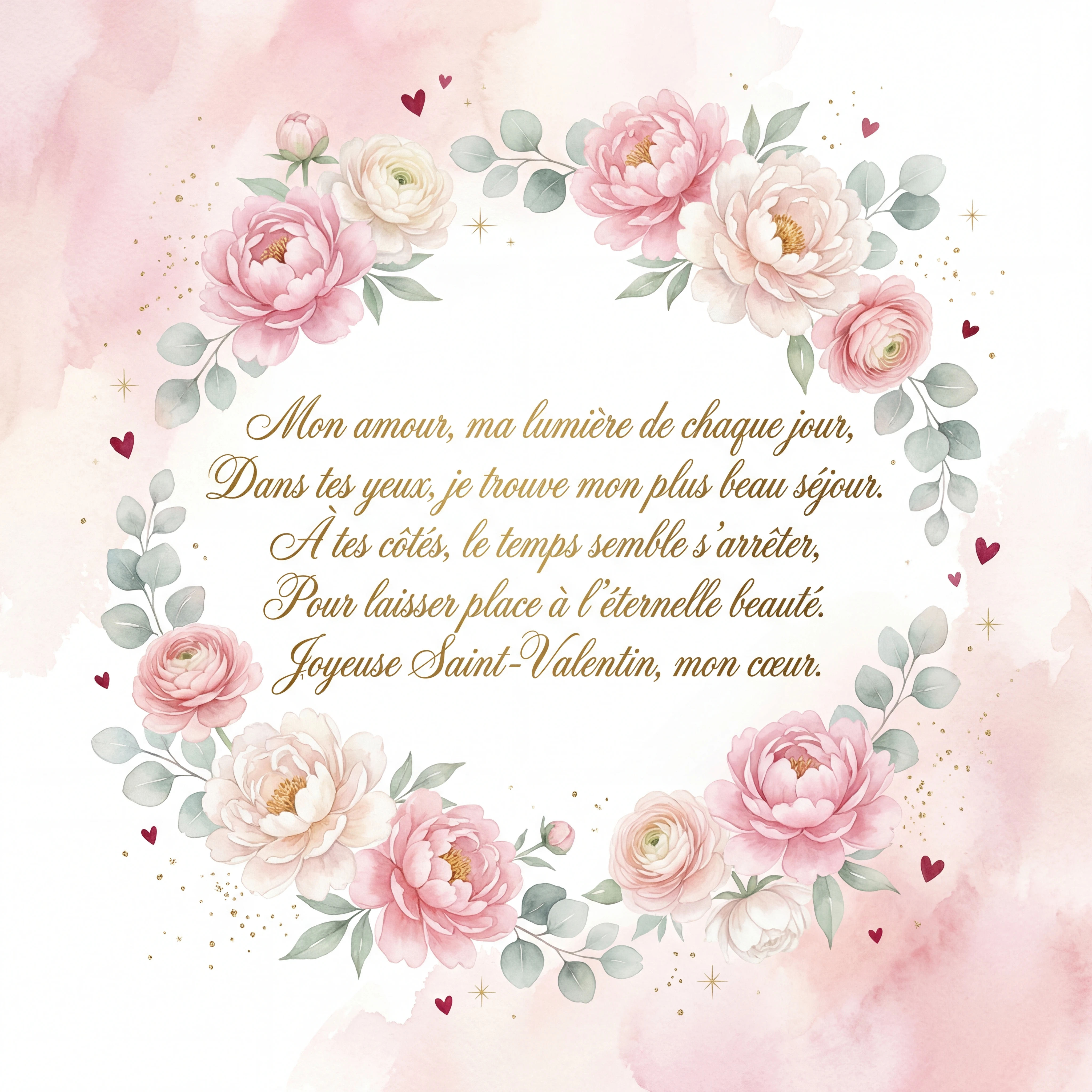 Carte de Saint-Valentin pour mon amour