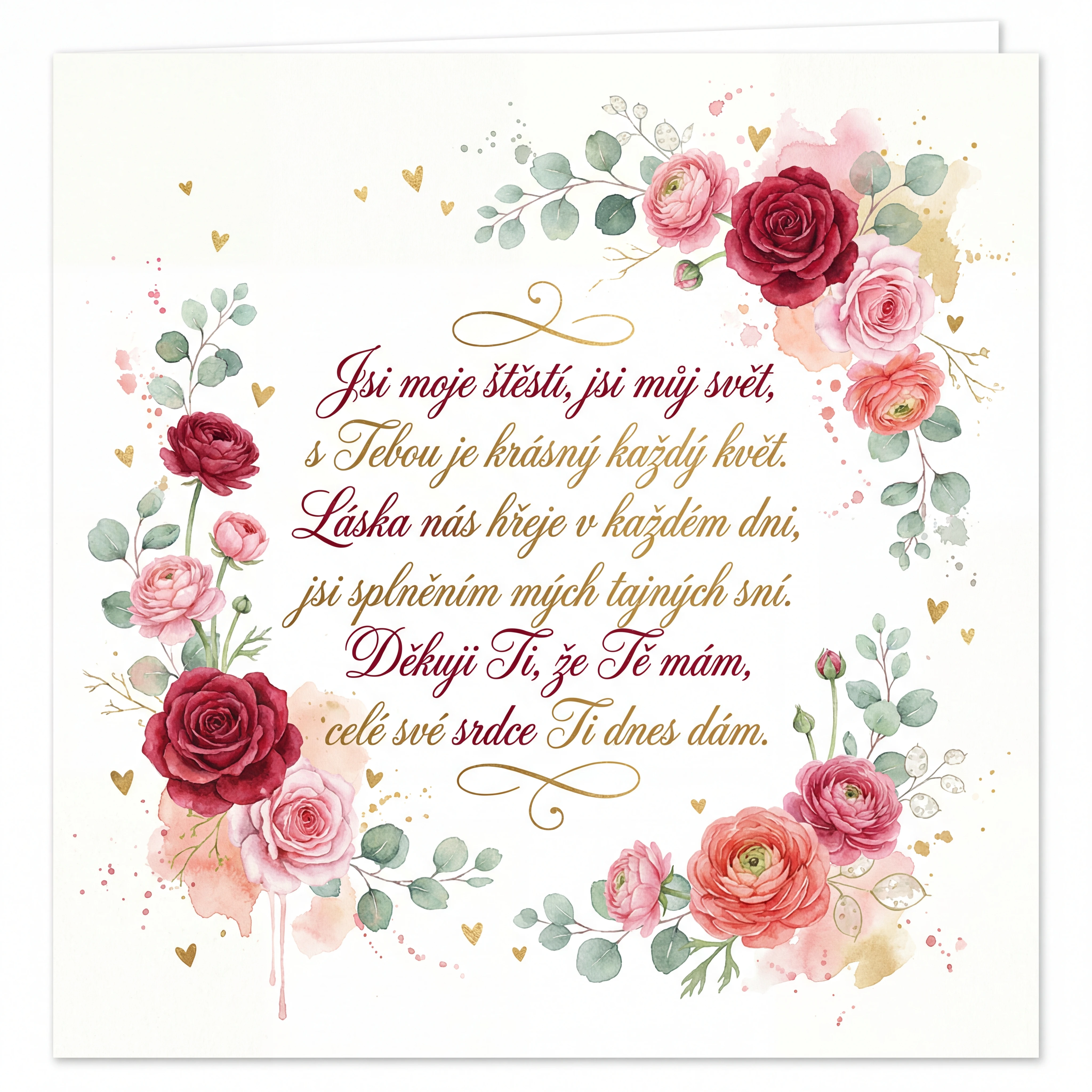 Přání k Valentýnu pro partnera