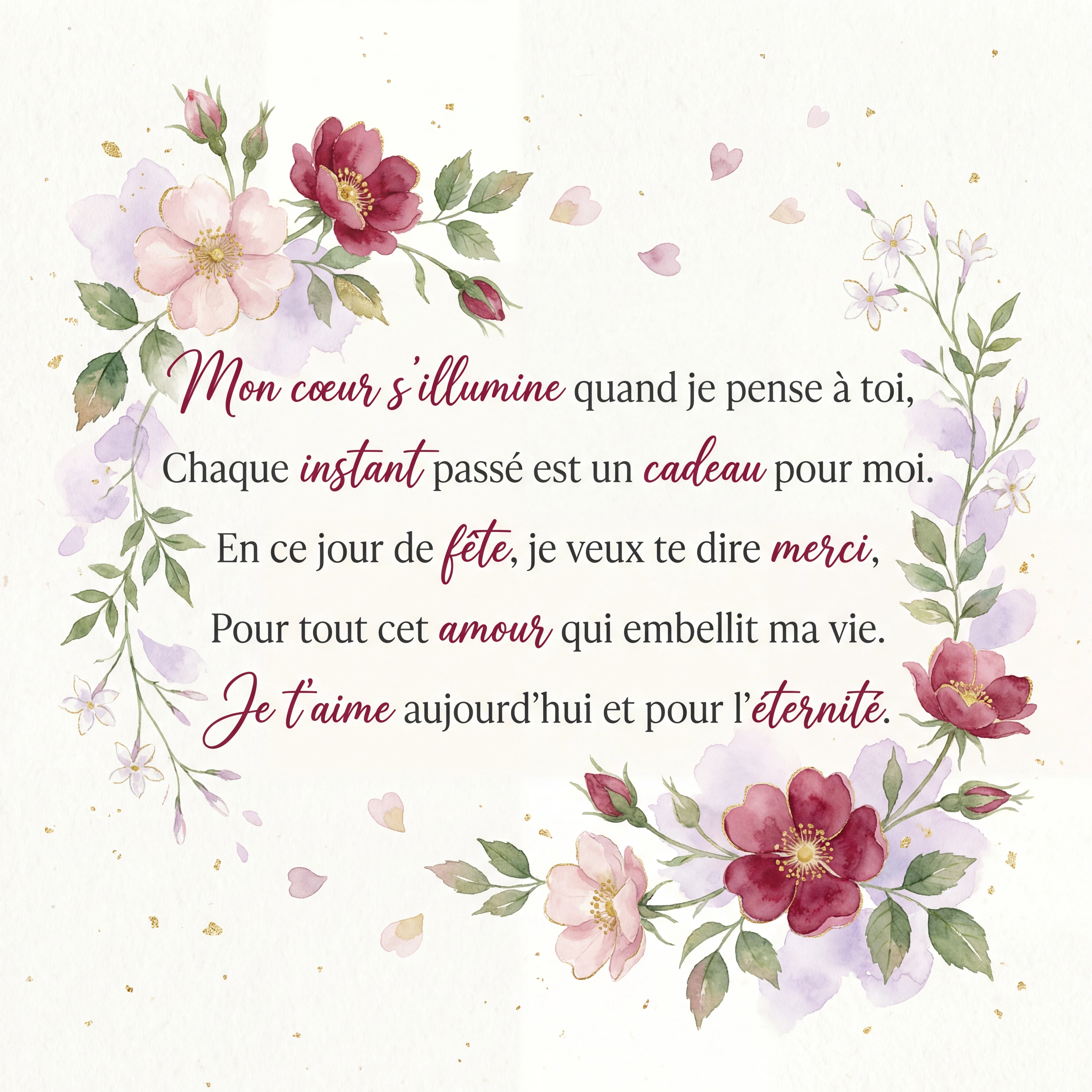 Message pour la Saint-Valentin pour mon amour