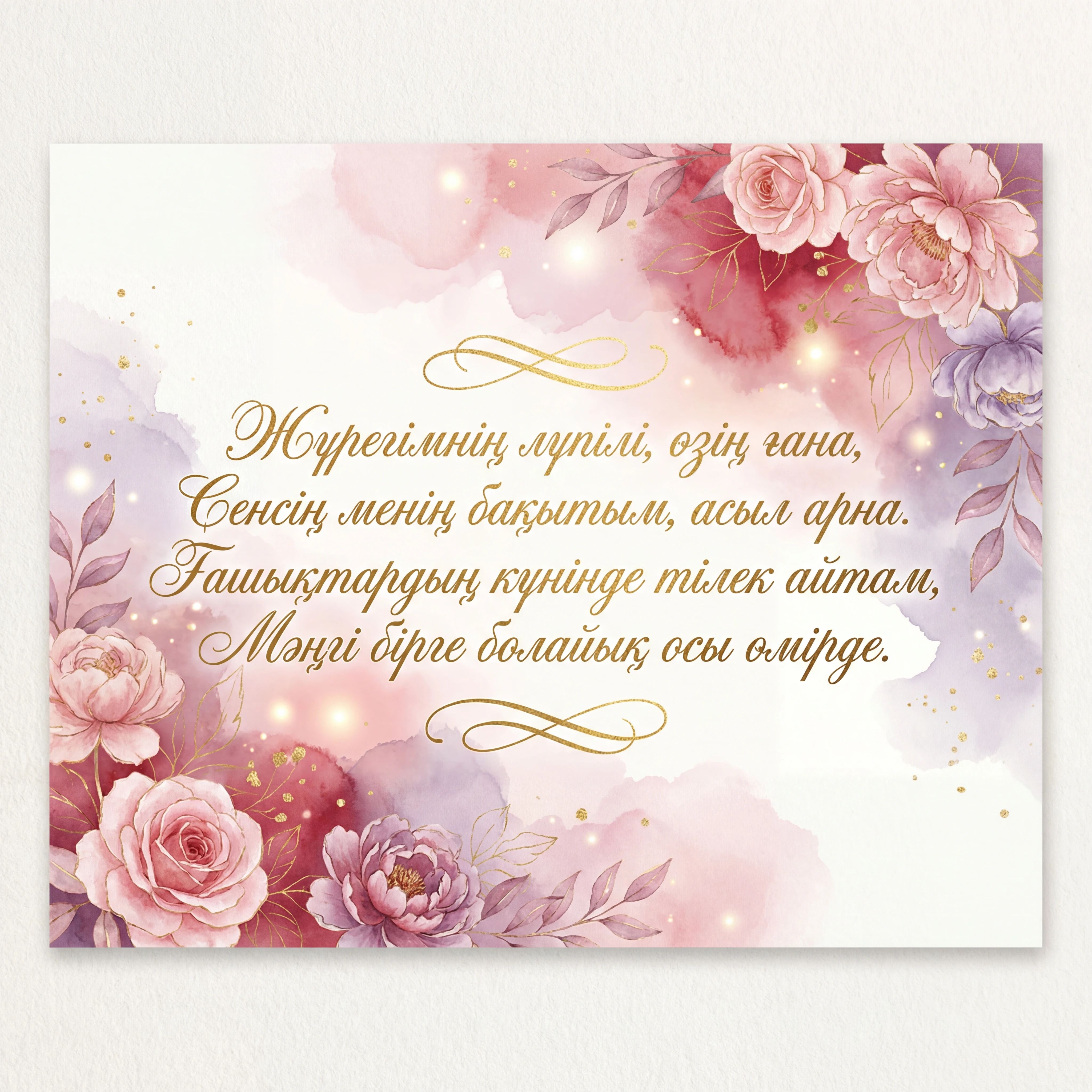 Сүйіктіме Ғашықтар күніне құттықтау