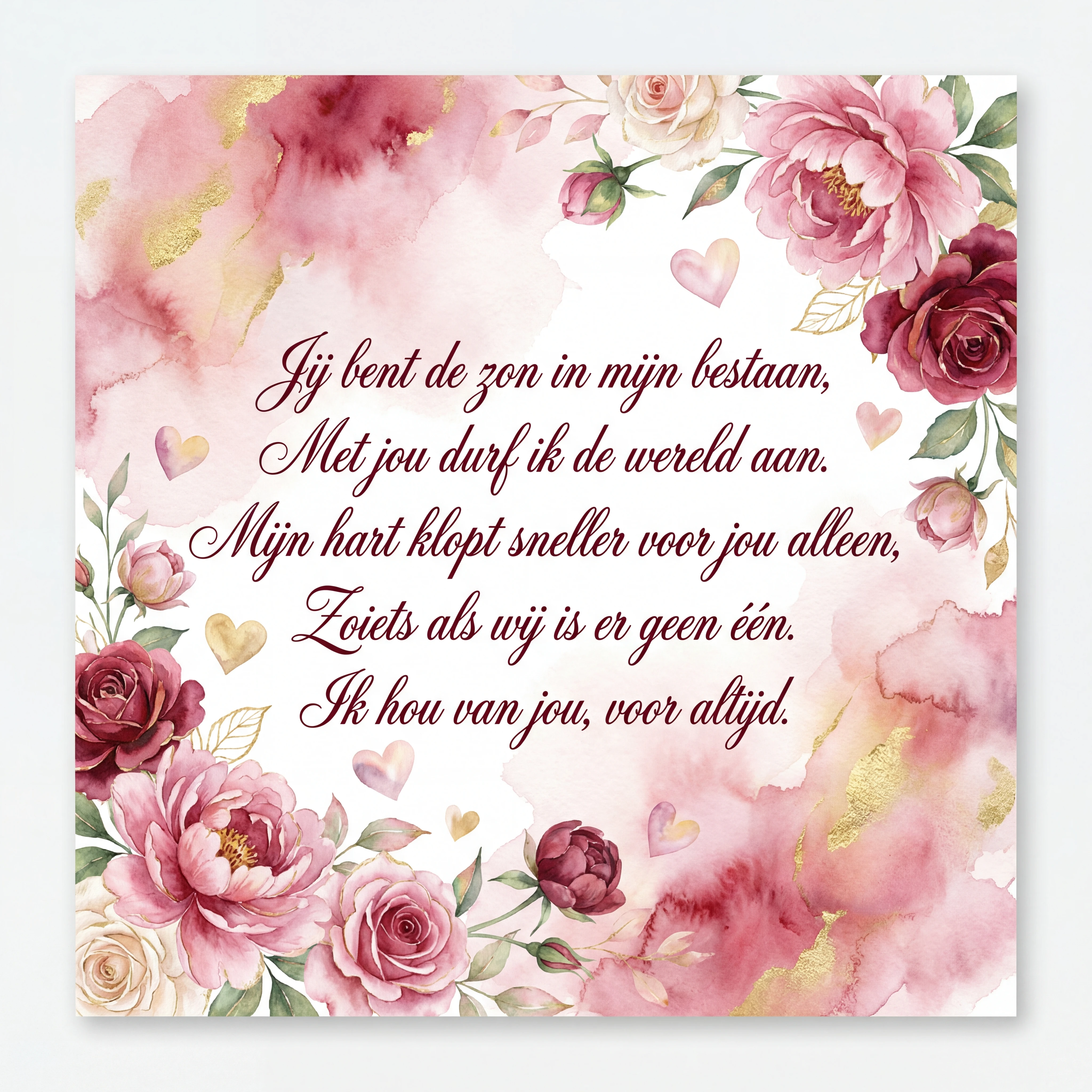 Valentijnsdag kaart voor geliefde