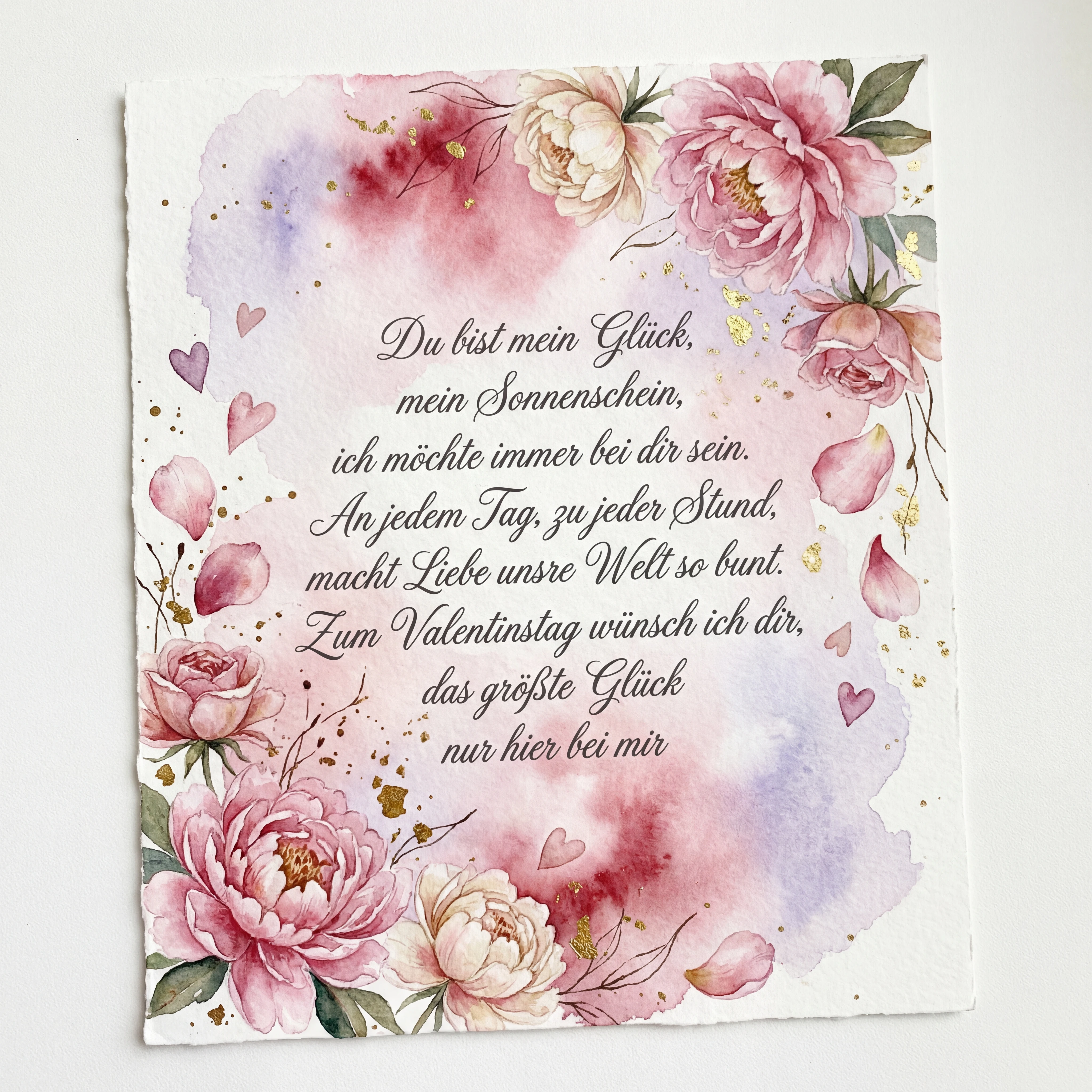 Grußkarte zum Valentinstag für meinen Schatz