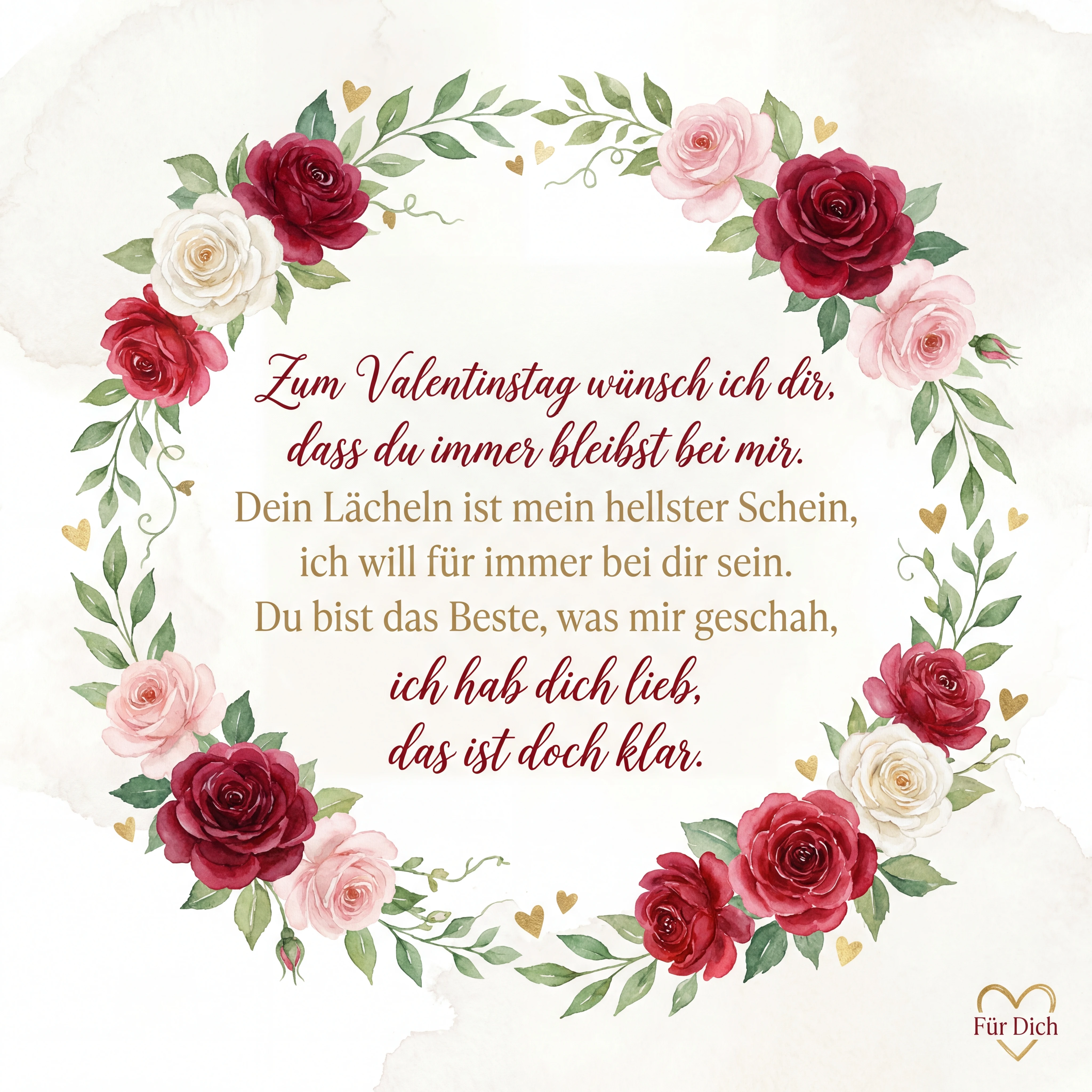 Valentinstag Grußkarte für meine Liebste