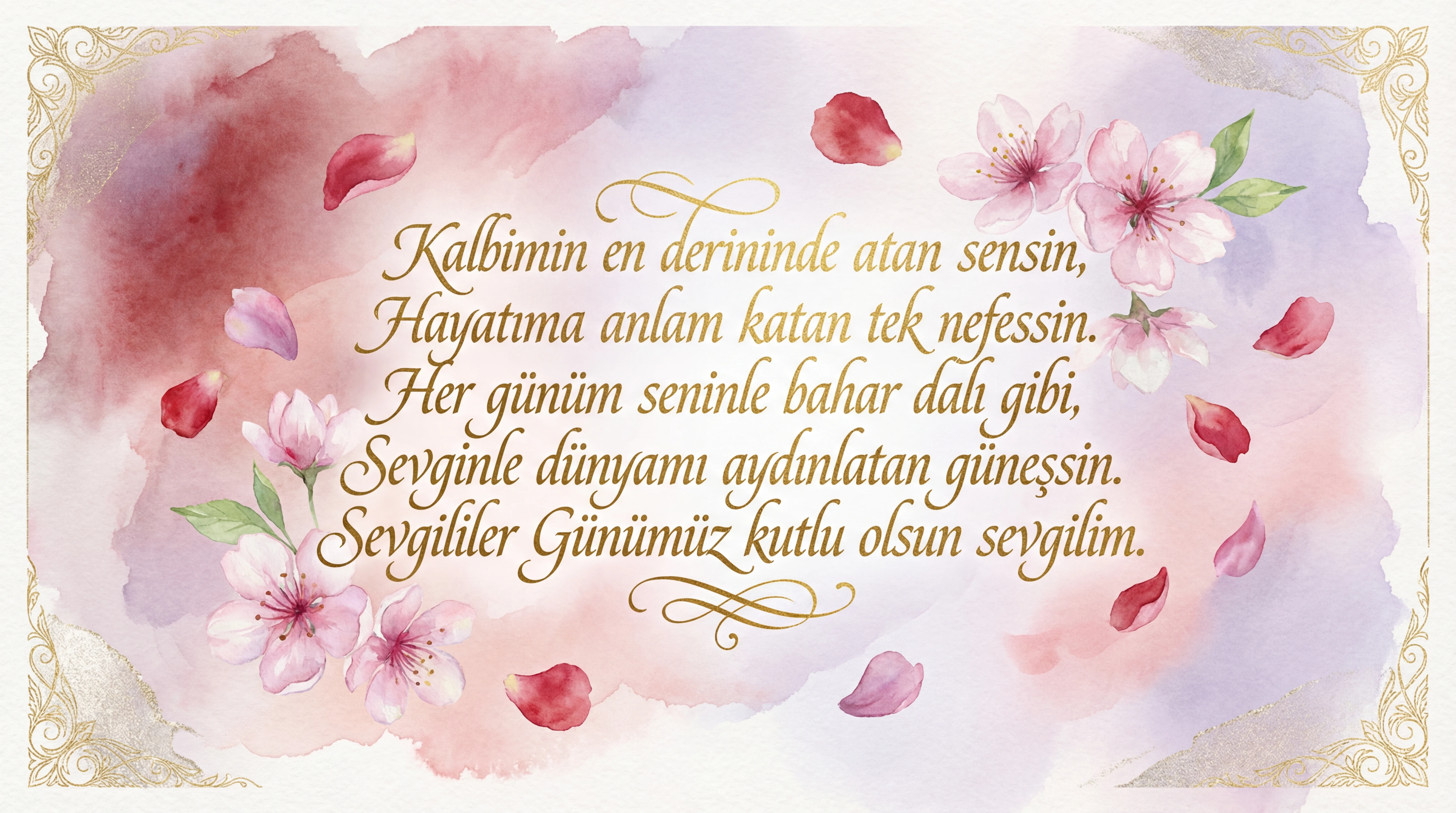 Sevgiliye özel Sevgililer Günü kutlama mesajı