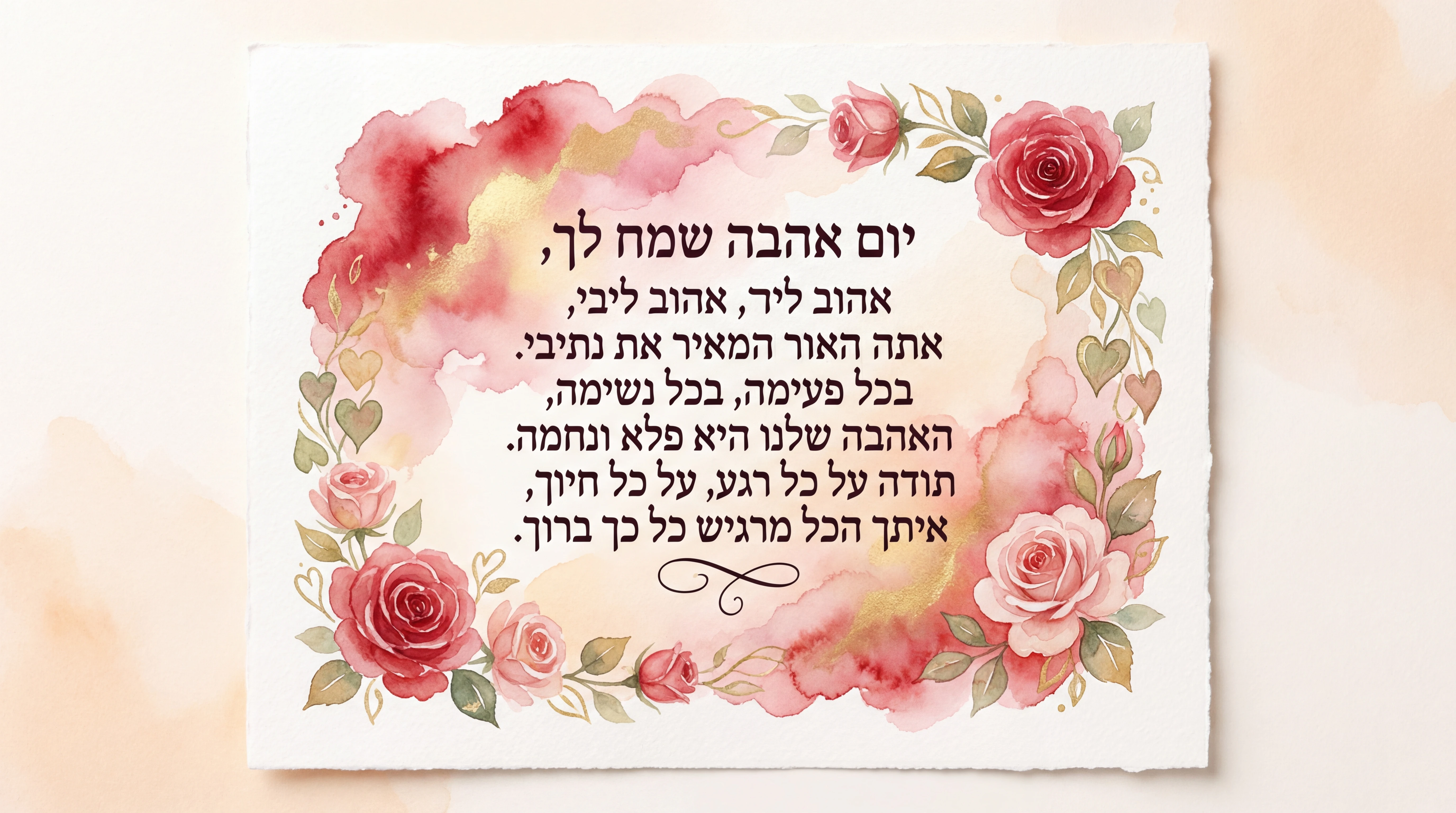 איחולים ליום האהבה לבן זוג