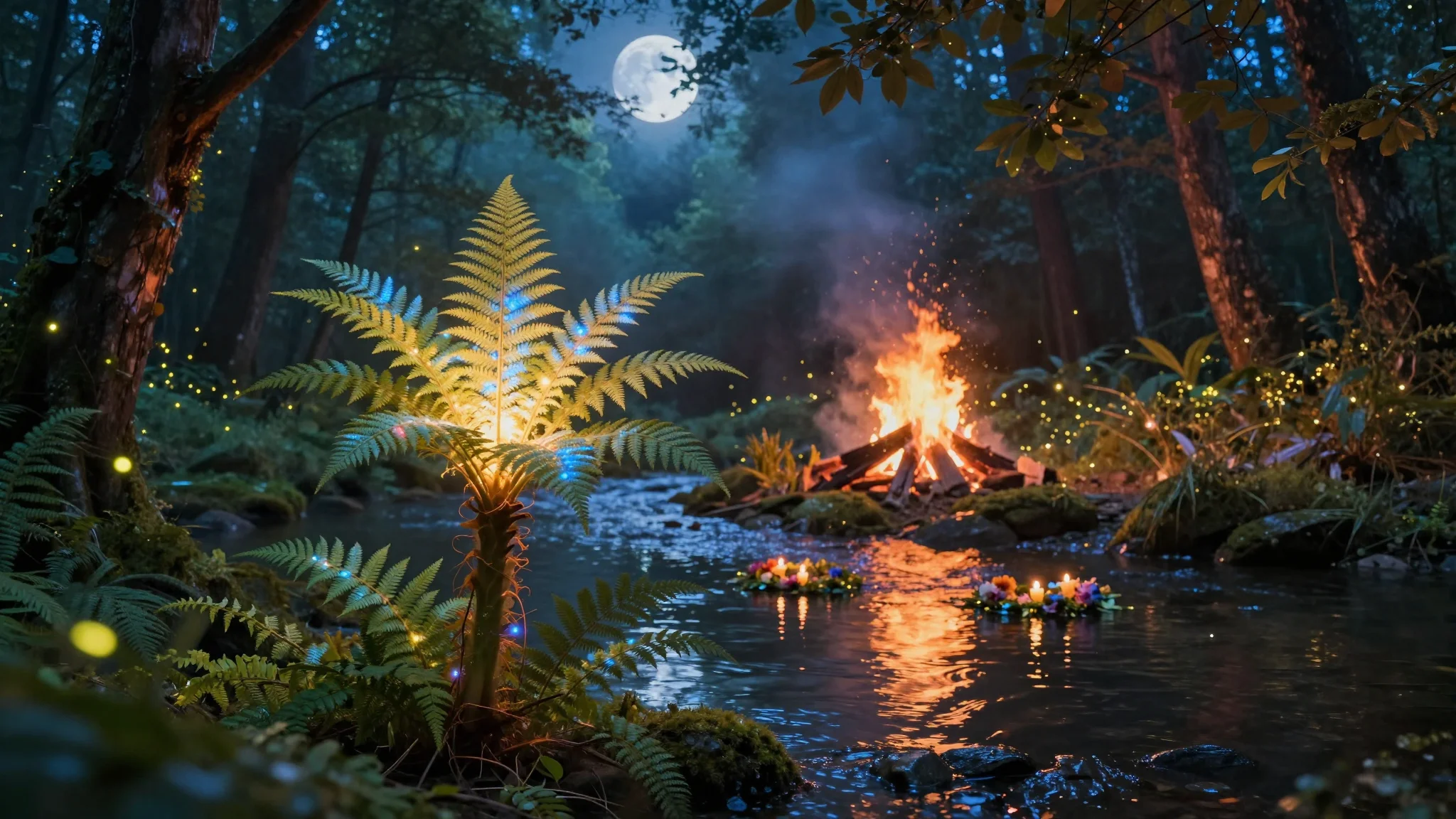 Midnight Fern Bloom