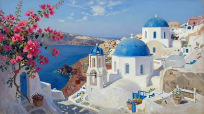 Sunlight Over Santorini