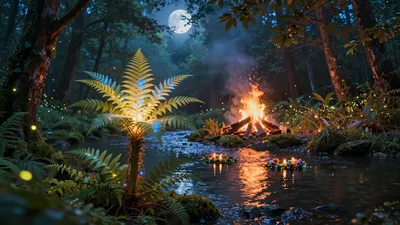 Midnight Fern Bloom