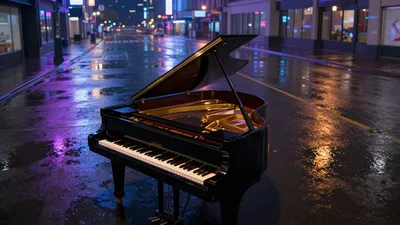 Midnight Piano Streets