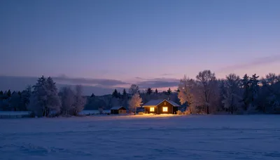 February Evening Stillness